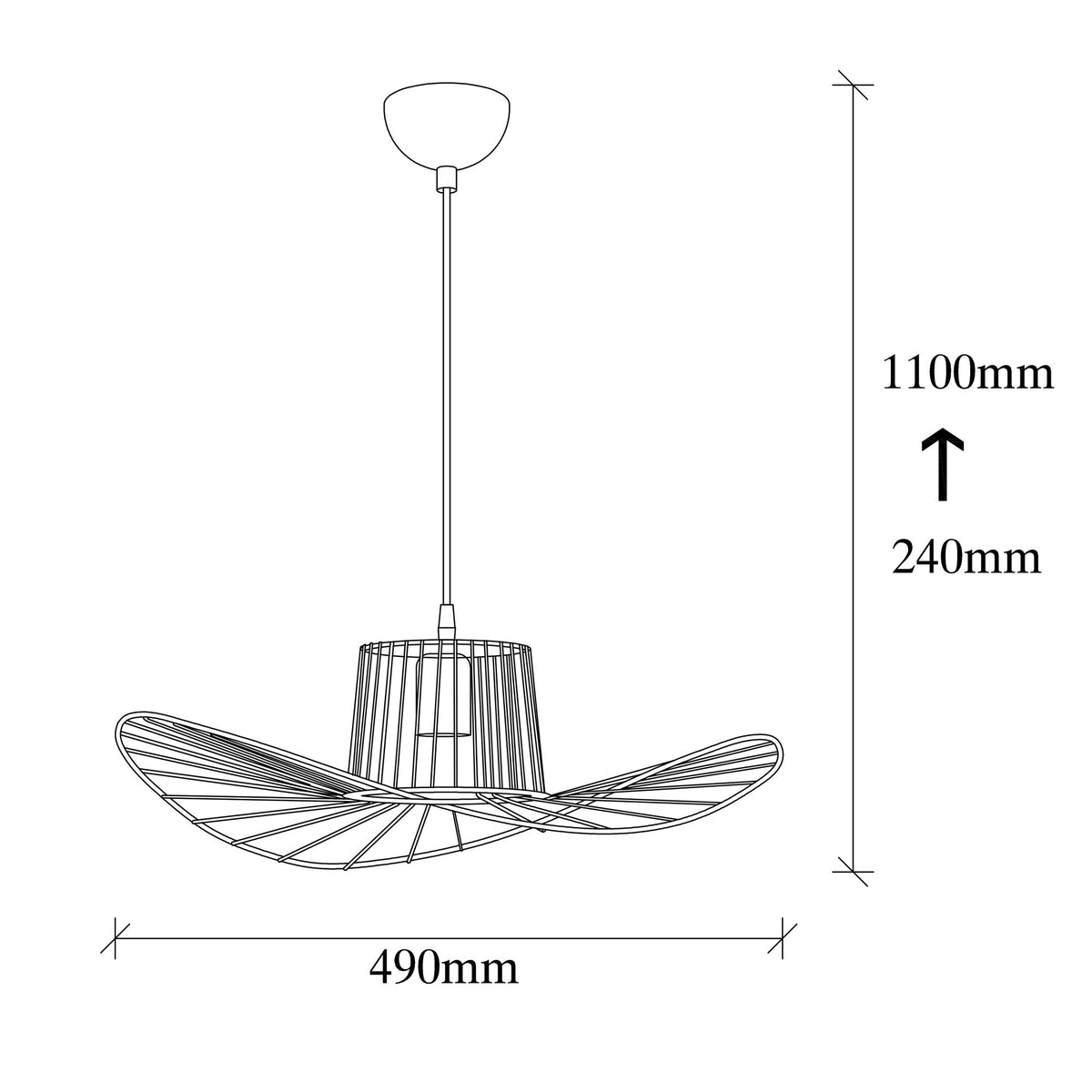 Tel Pendellampe - Schwarz in Schwarz präsentiert im Onlineshop von KAQTU Design AG. Pendelleuchte ist von Opviq