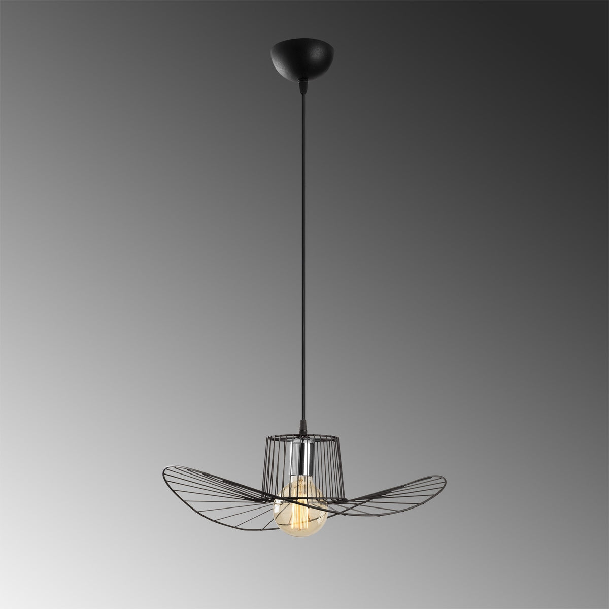 Tel Pendellampe - Schwarz in Schwarz präsentiert im Onlineshop von KAQTU Design AG. Pendelleuchte ist von Opviq