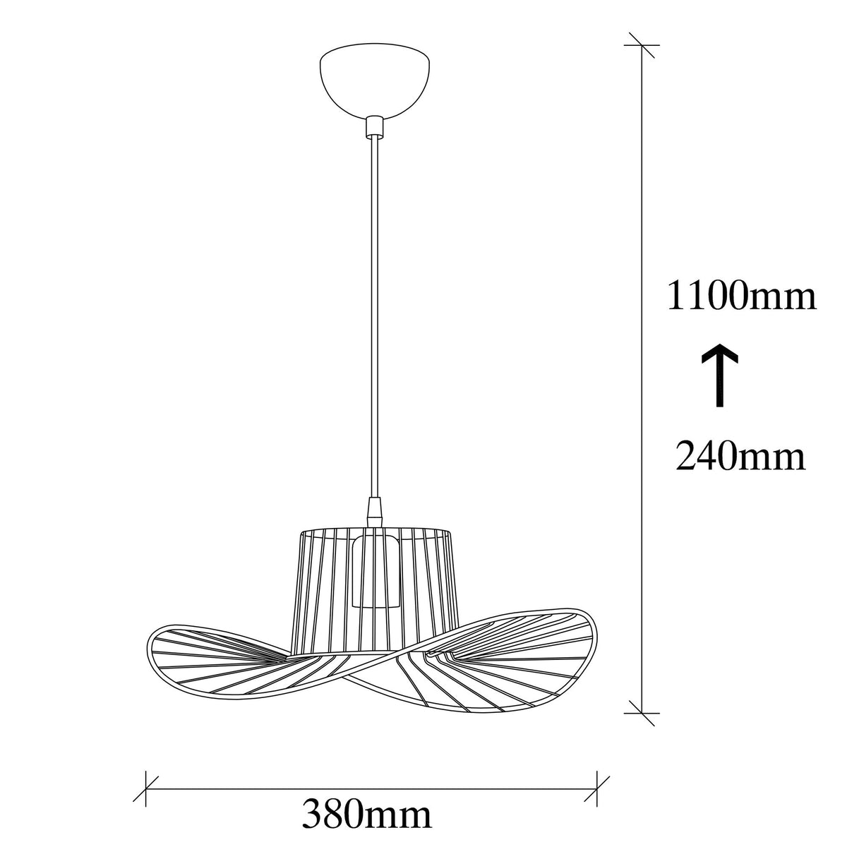 Tel Pendellampe - Schwarz in Schwarz präsentiert im Onlineshop von KAQTU Design AG. Pendelleuchte ist von Opviq