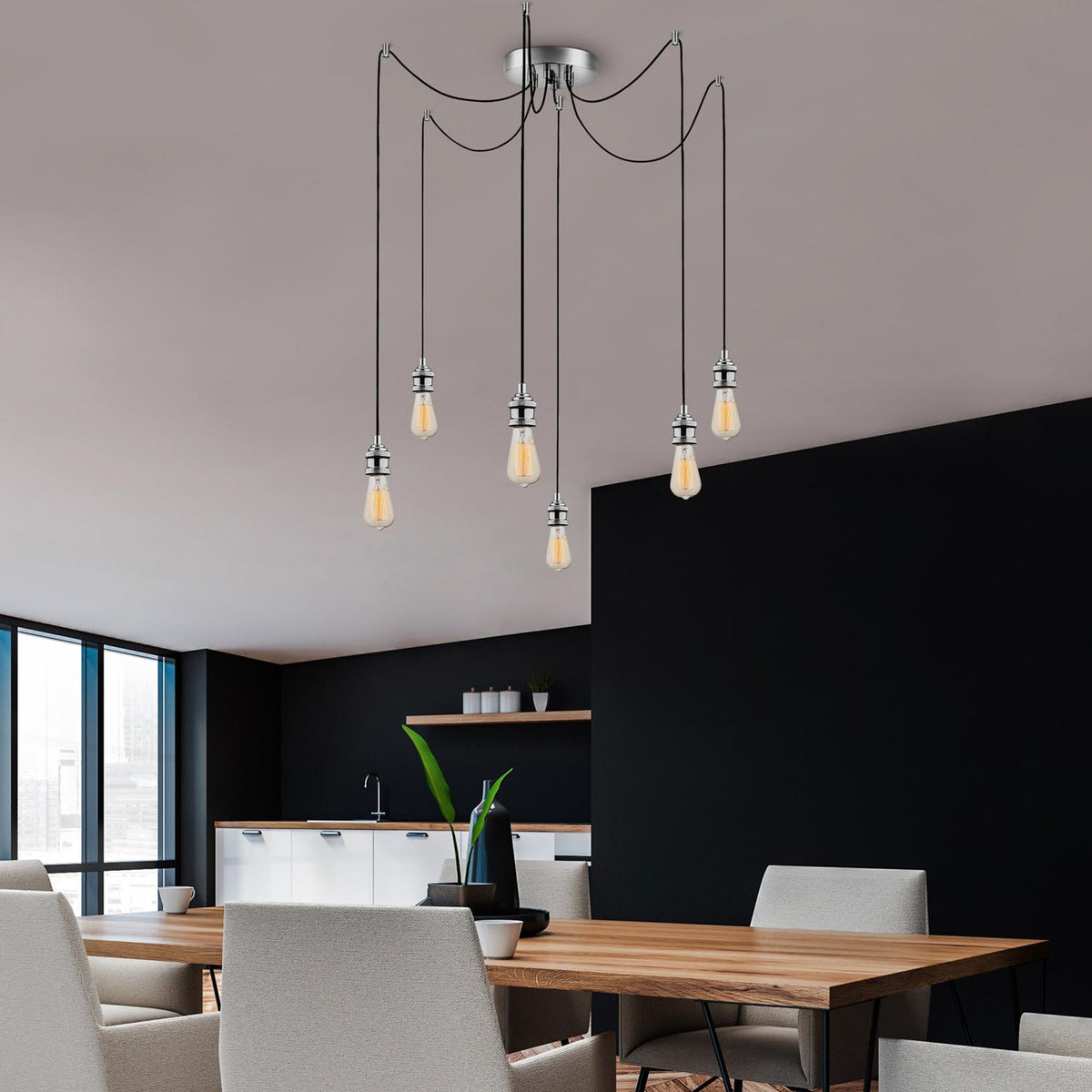 Kabluni Pendellampe - Chrome in Chrome präsentiert im Onlineshop von KAQTU Design AG. Pendelleuchte ist von Opviq