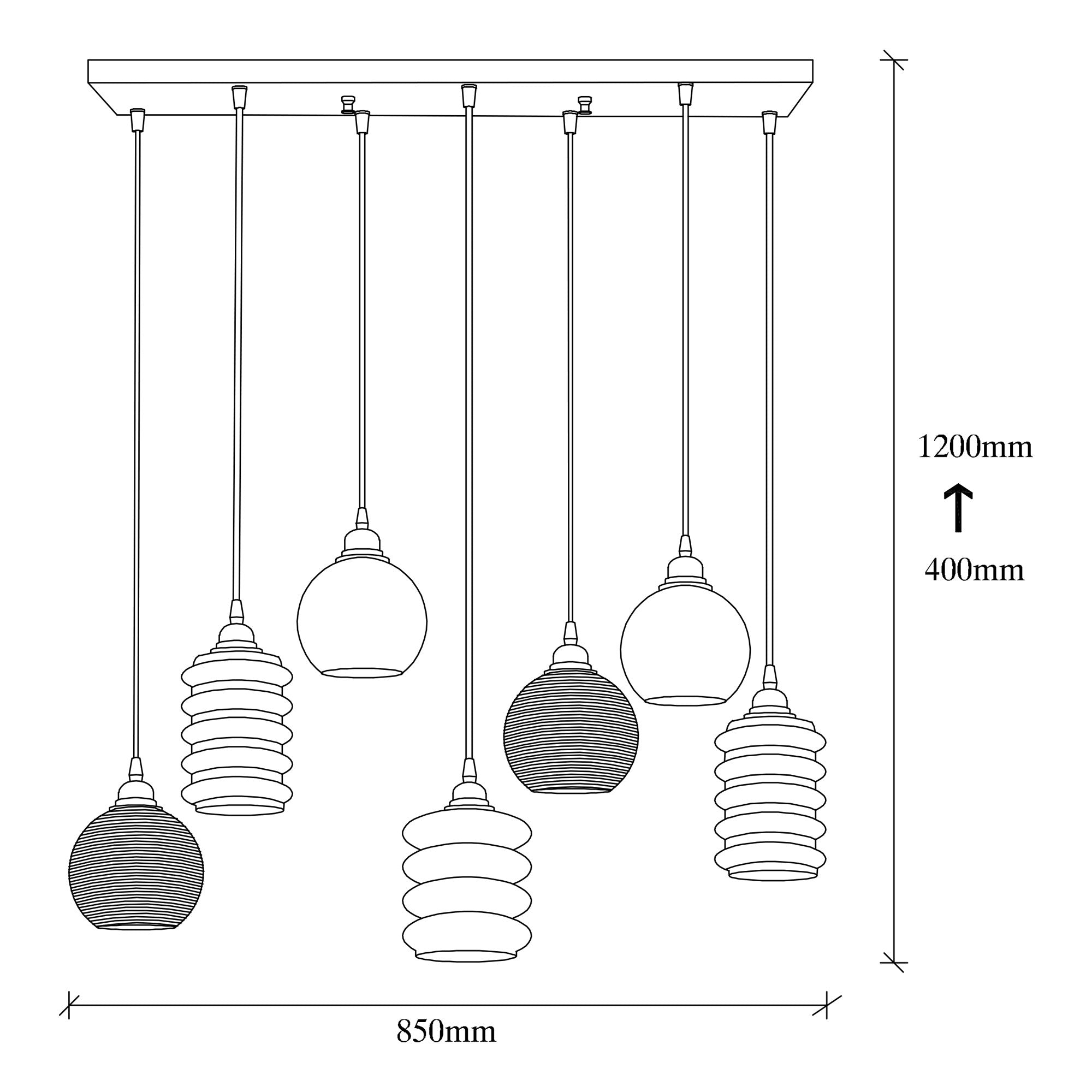 Smoked Pendellampe - Rauch