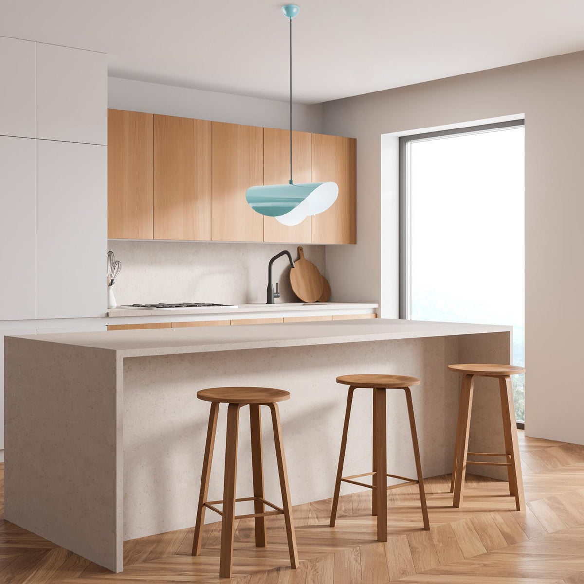 Vatoz Pendellampe - Türkis in Türkis präsentiert im Onlineshop von KAQTU Design AG. Pendelleuchte ist von Opviq