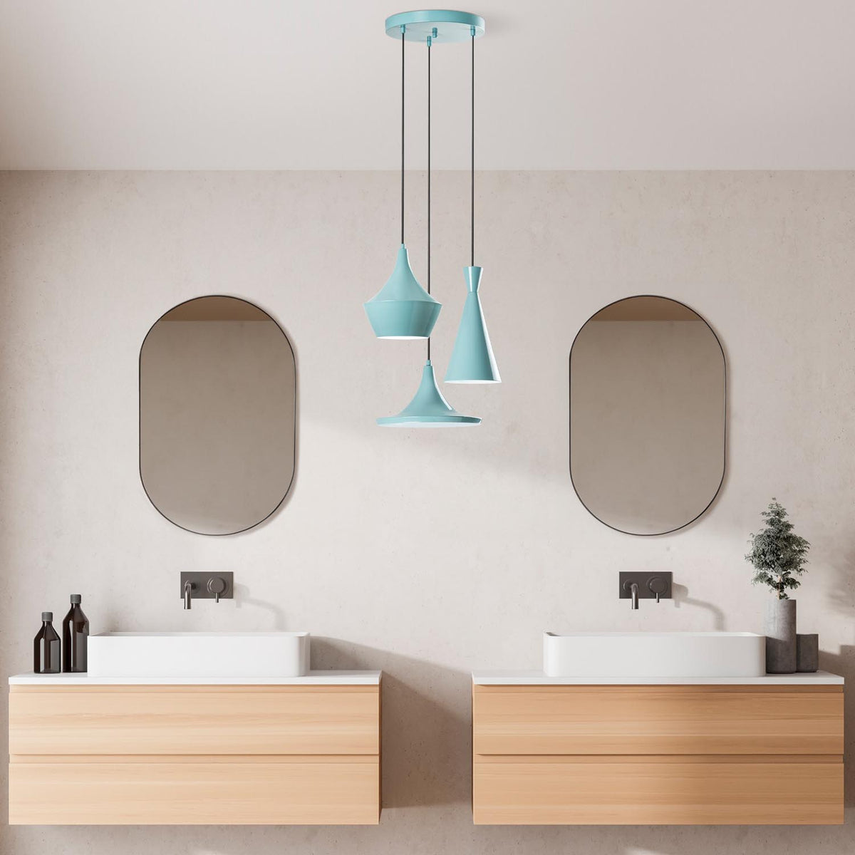 Tom Pendellampe - Türkis in Türkis präsentiert im Onlineshop von KAQTU Design AG. Pendelleuchte ist von Opviq