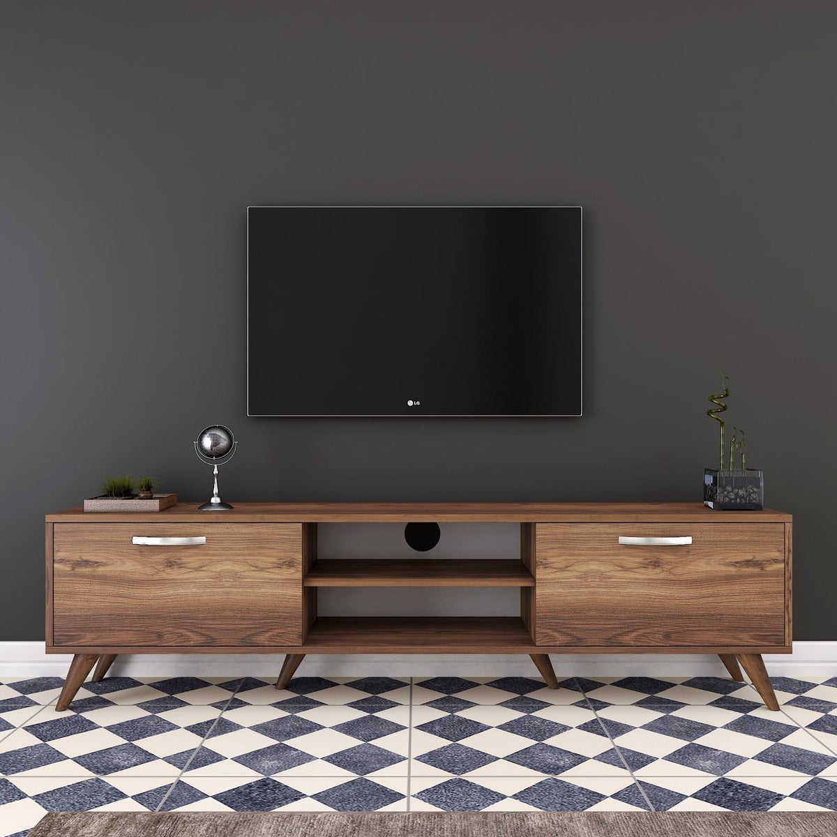 A9 Sideboard - Walnuss in Walnuss präsentiert im Onlineshop von KAQTU Design AG. Sideboard ist von Hanah Home