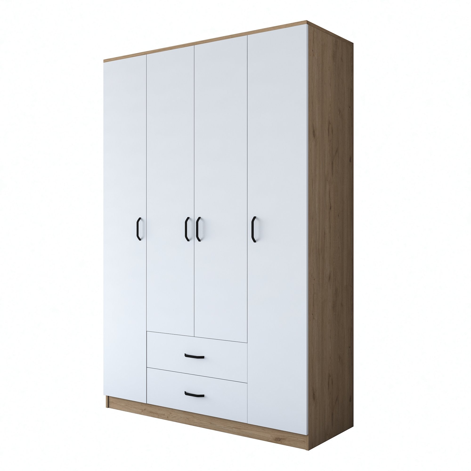 BA112 - 2331 in Walnuss Weiss präsentiert im Onlineshop von KAQTU Design AG. Garderobe ist von Hanah Home