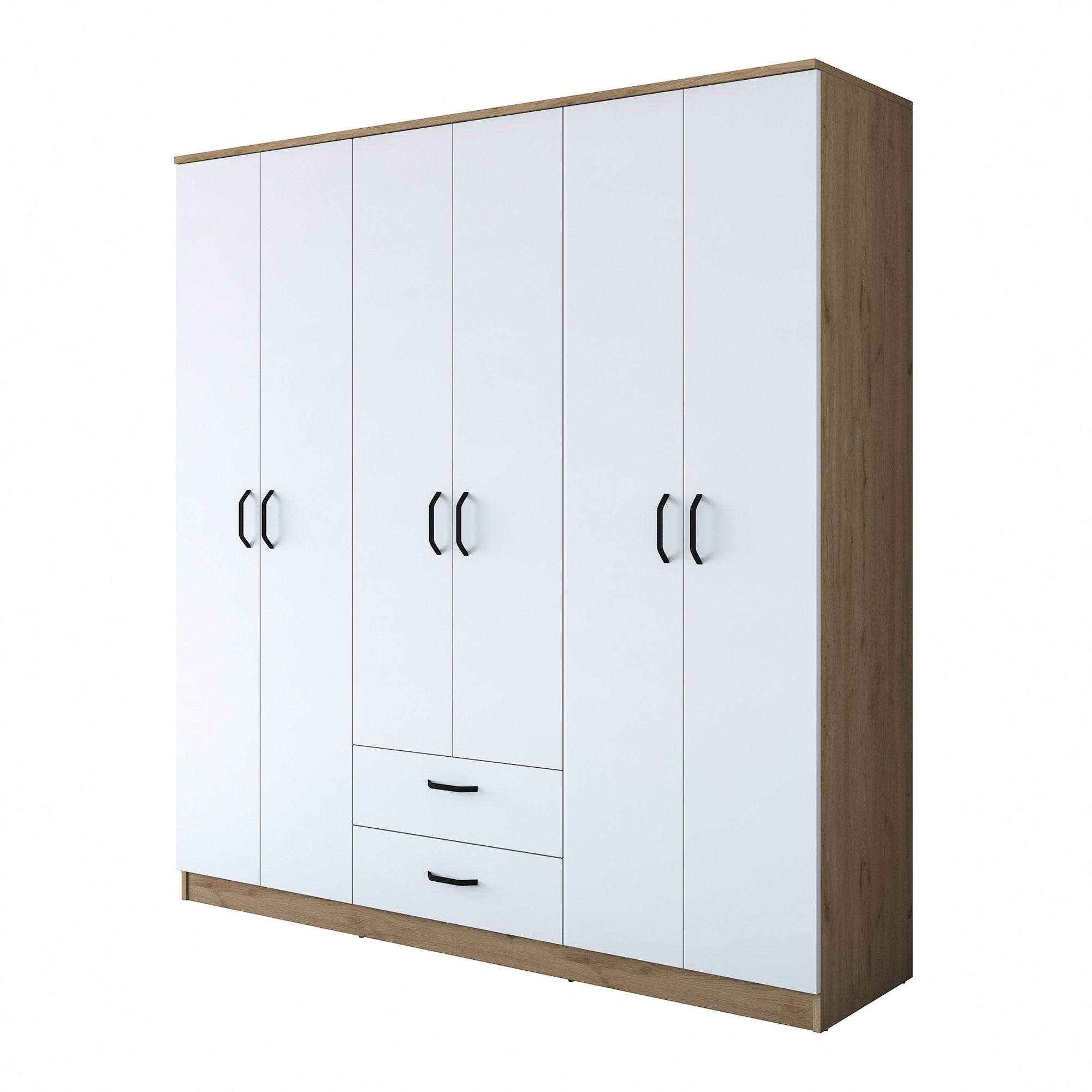 BA115 - 2283 in Walnuss Weiss präsentiert im Onlineshop von KAQTU Design AG. Garderobe ist von Hanah Home