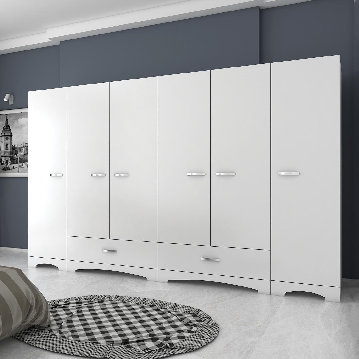 F4 - 498 in Weiss präsentiert im Onlineshop von KAQTU Design AG. Garderobe ist von Hanah Home