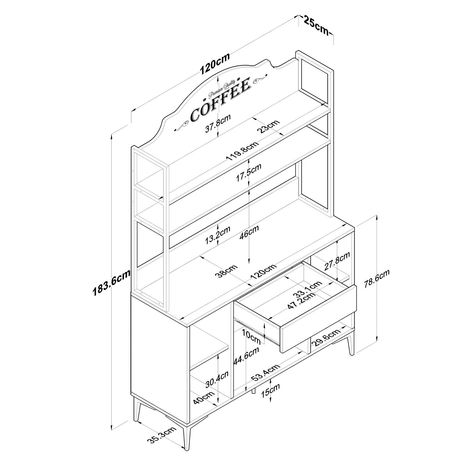 Entdecken Sie den eleganten JE130 Mehrzweckschrank in Weiß von Hanah Home – die perfekte Lösung für stilvolle Aufbewahrung und Ordnung in jedem Raum.