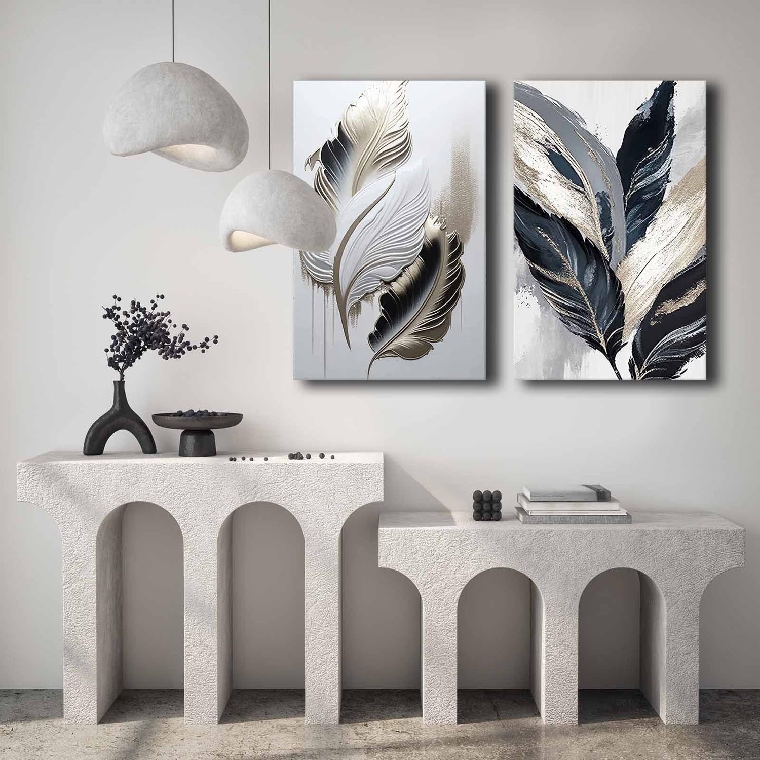 Verleihen Sie Ihrem Zuhause mit dem mehrfarbigen 2P4570GSC-016 von Wallity einen Hauch von Eleganz und Stil. Ein Kunstwerk, das begeistert!