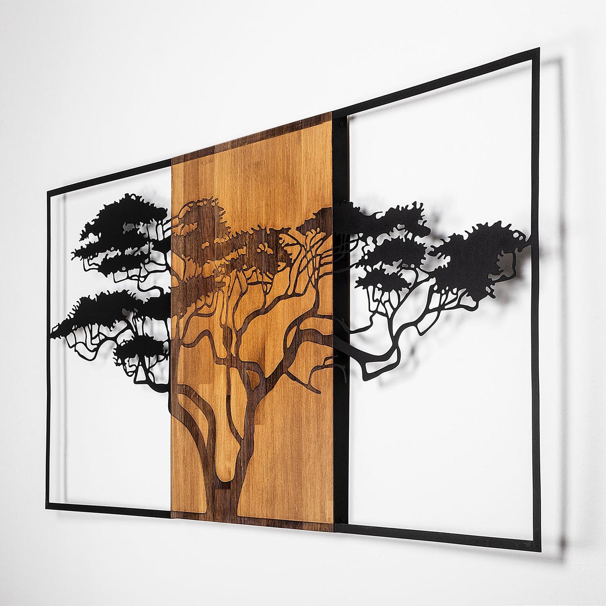 Acacia Tree Wanddeko - Schwarznuss in Schwarznuss präsentiert im Onlineshop von KAQTU Design AG. Wanddeko ist von Wallity