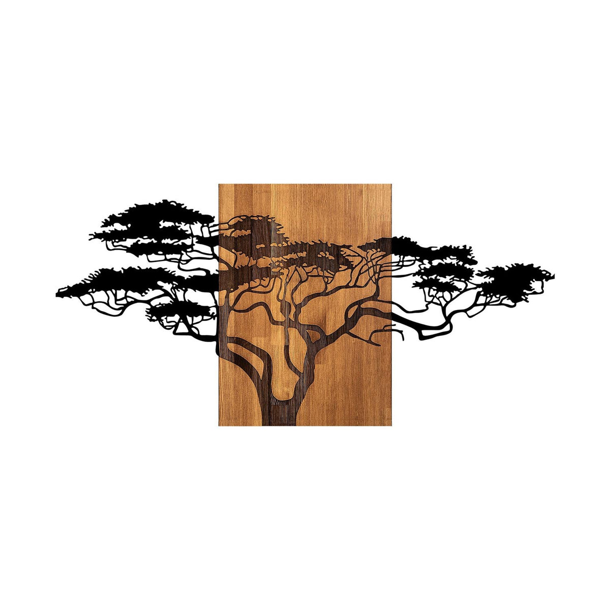 Acacia Tree Wanddeko - Schwarznuss in Schwarznuss präsentiert im Onlineshop von KAQTU Design AG. Wanddeko ist von Wallity