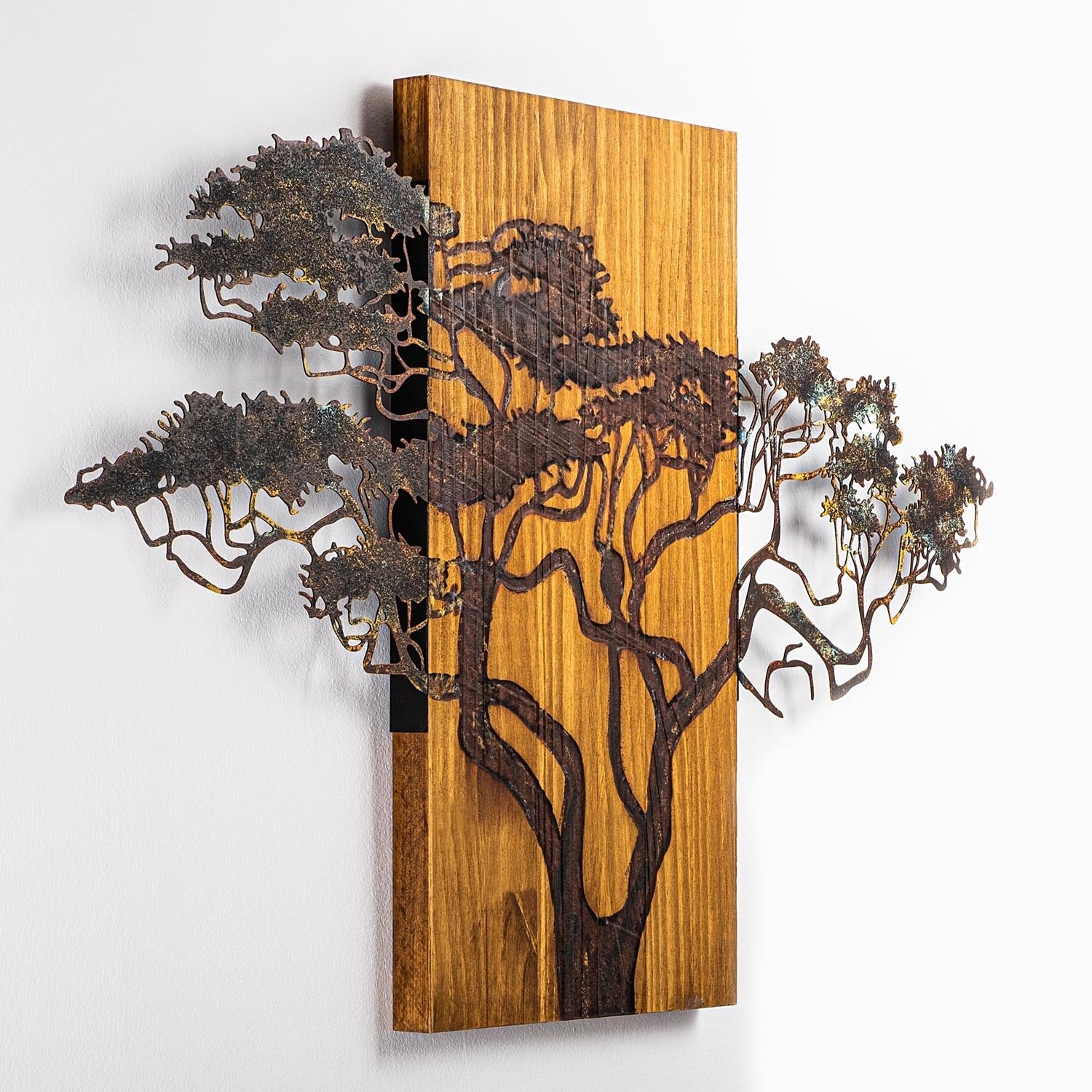 Entdecken Sie die Acacia Tree Wanddeko von Wallity – ein einzigartiges Kunstwerk aus echtem Holz, das jedem Raum Stil und Charakter verleiht!