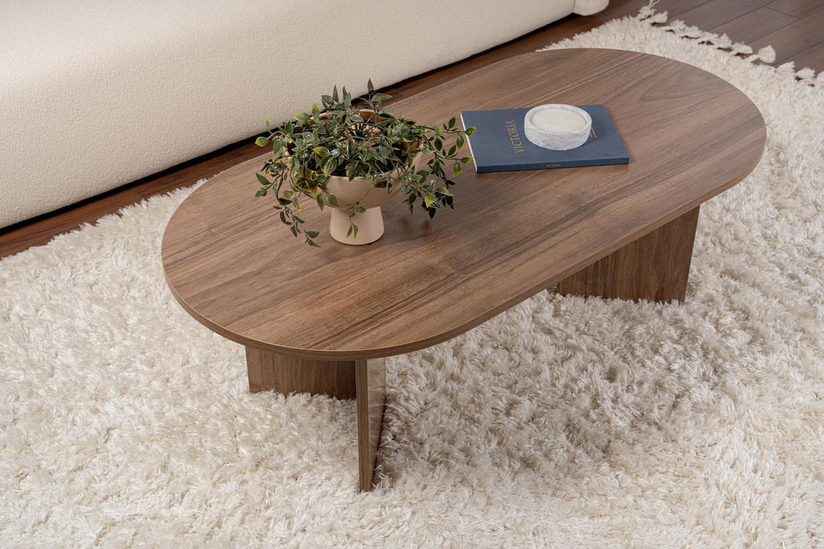 Sable Sofatisch - Walnuss in Walnuss präsentiert im Onlineshop von KAQTU Design AG. Couchtisch ist von Nordure