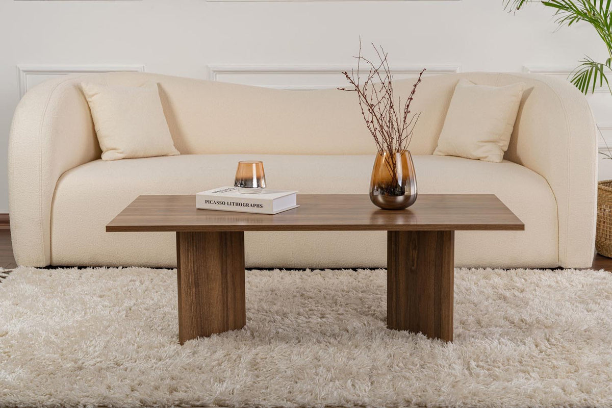 Sabin Sofatisch - Walnuss in Walnuss präsentiert im Onlineshop von KAQTU Design AG. Couchtisch ist von Nordure