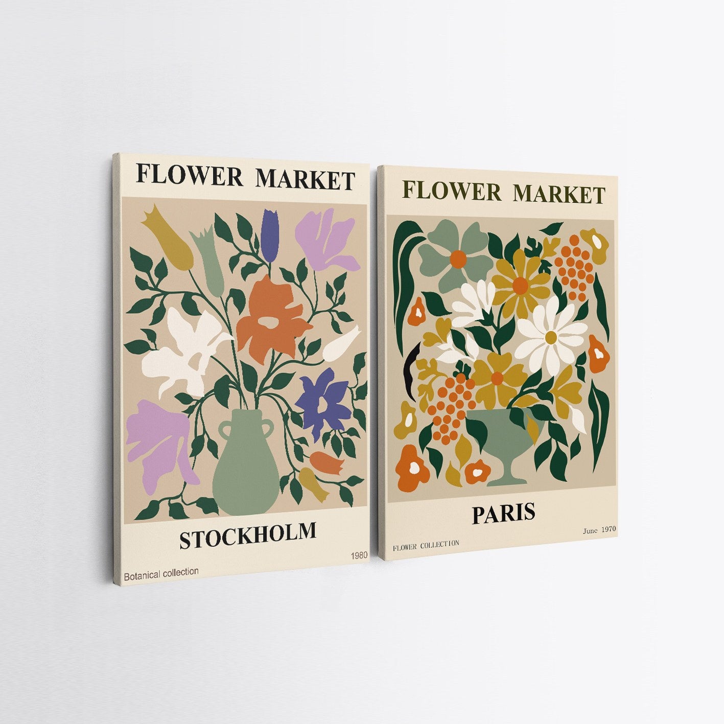 Verleihen Sie Ihrem Zuhause mit dem mehrfarbigen Leinwandbild 2KNV4333 von Wallity einen Hauch von Eleganz und Kunst. Ideal für jeden Raum!