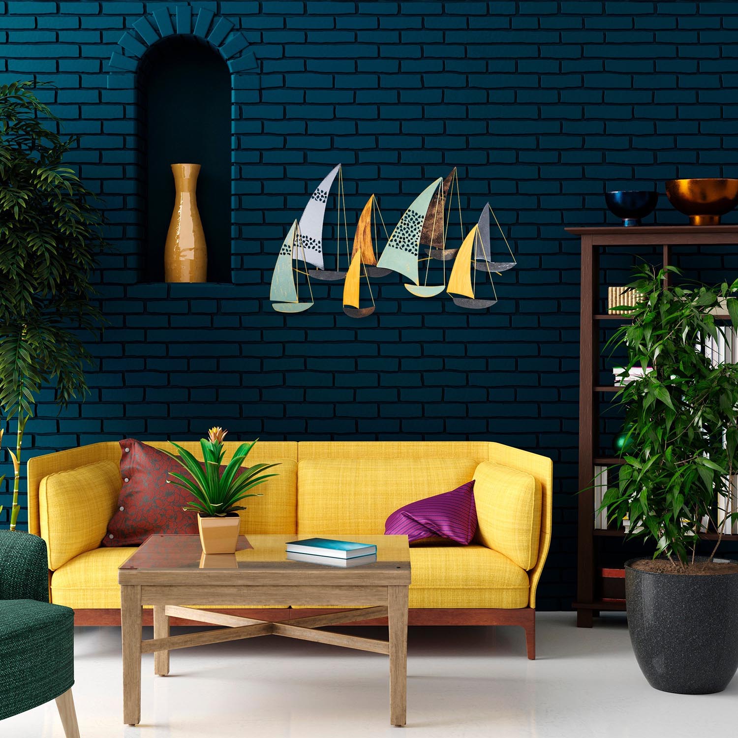 Entdecken Sie die Yavuz Wanddeko von Wallity – ein einzigartiges, handgefertigtes Metallkunstwerk, das Eleganz und Stil in jeden Raum bringt.