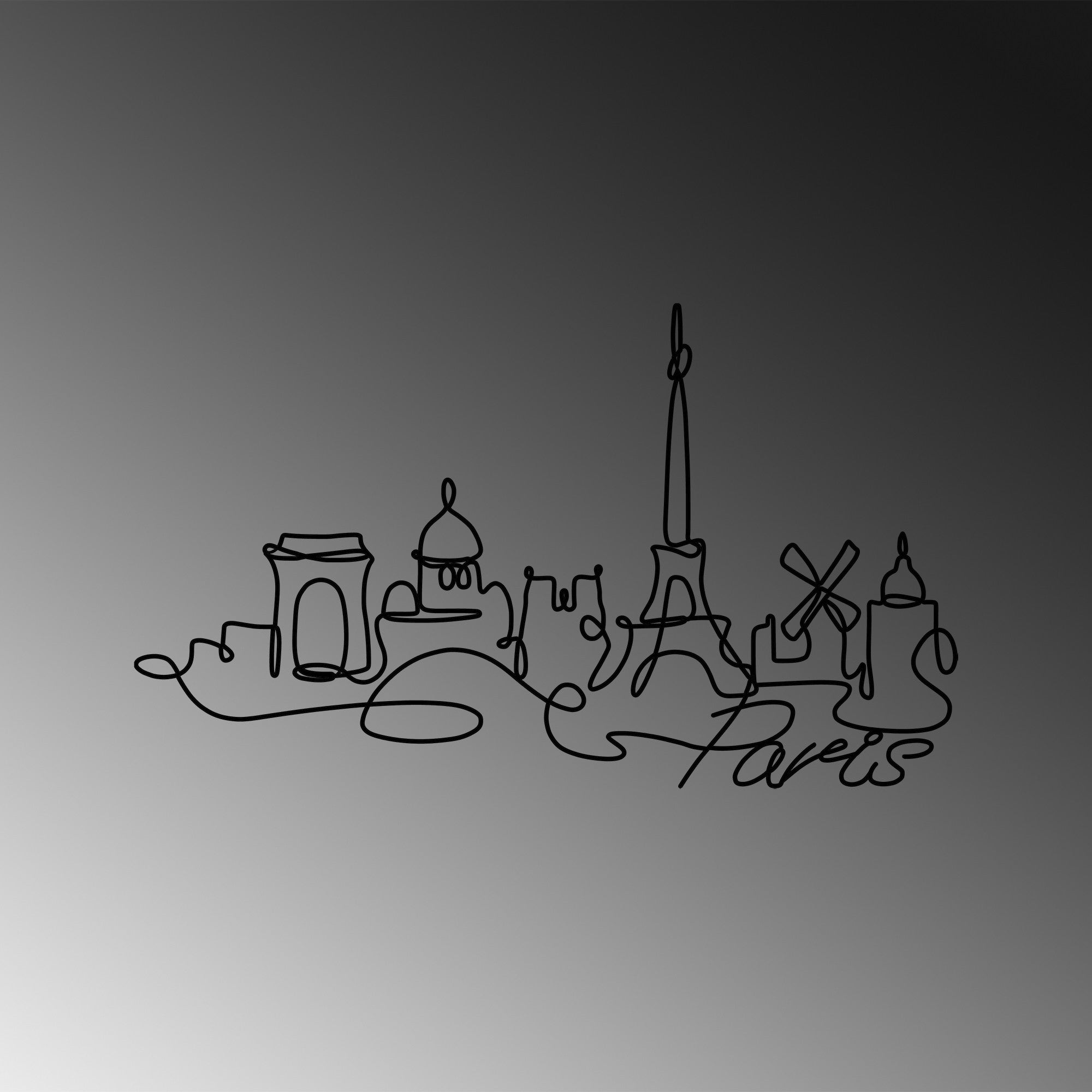 Verleihen Sie Ihrem Zuhause mit der Paris Wanddeko von Wallity einen Hauch von Raffinesse. Dieses elegante Metallaccessoire ist perfekt für jeden Raum.