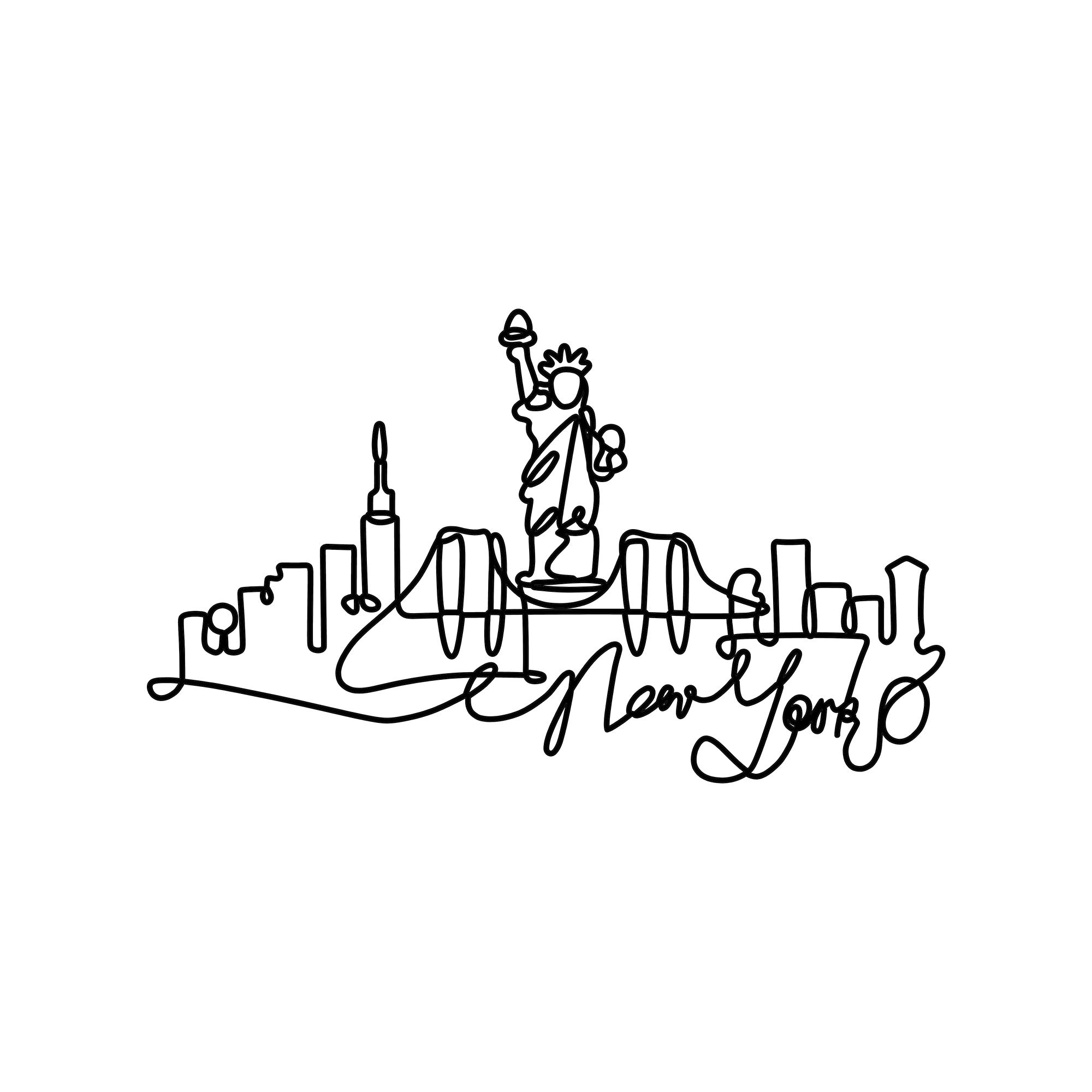 Verleihen Sie Ihrem Zuhause mit der Newyork Wanddeko von Wallity in edlem Schwarz einen Hauch von Eleganz. Hochwertige Metallkunst für stilvolle Akzente.