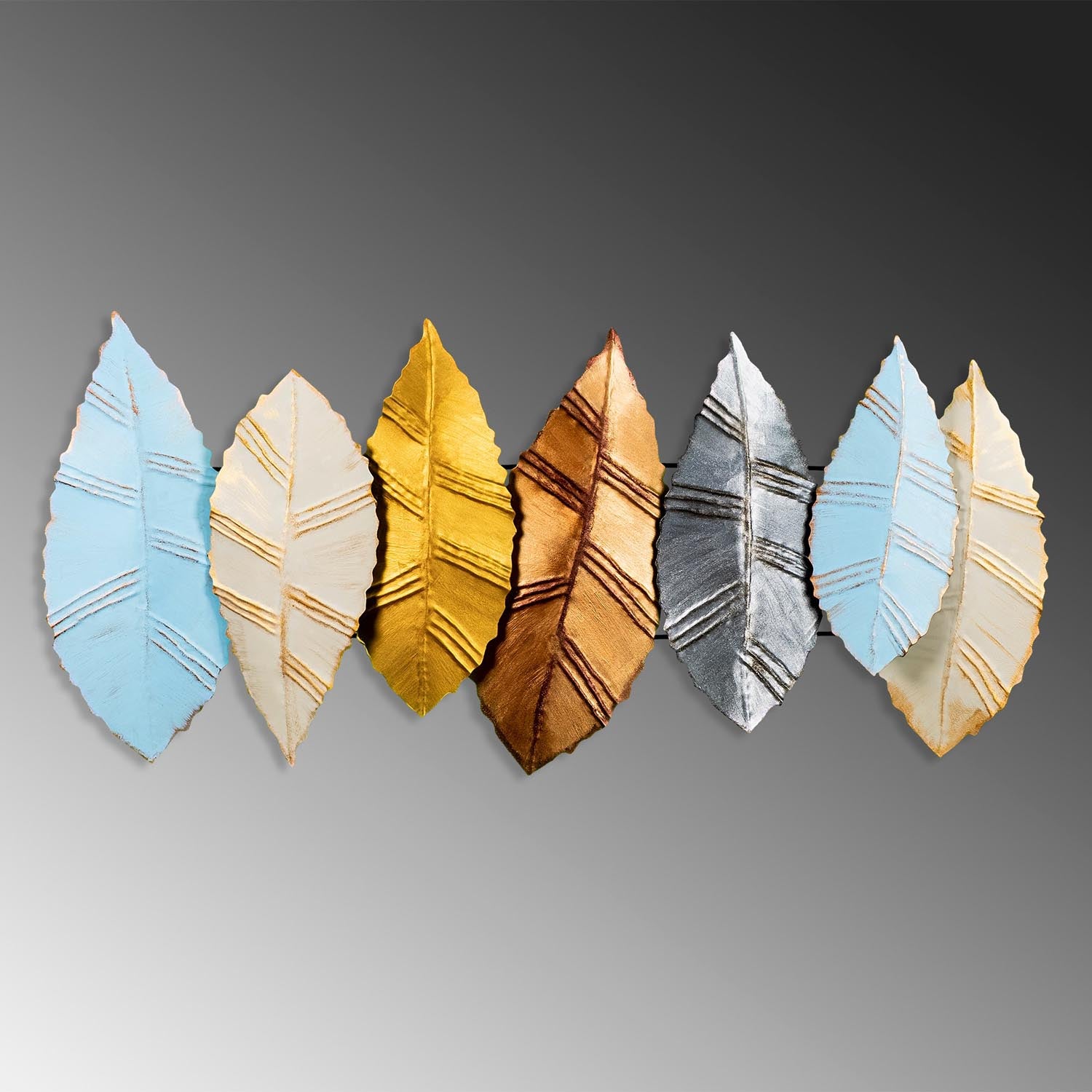 Entdecken Sie die Hornbeam 4 Wanddeko von Wallity – ein handgefertigtes Metallkunstwerk, das jedem Raum Farbe und Stil verleiht!