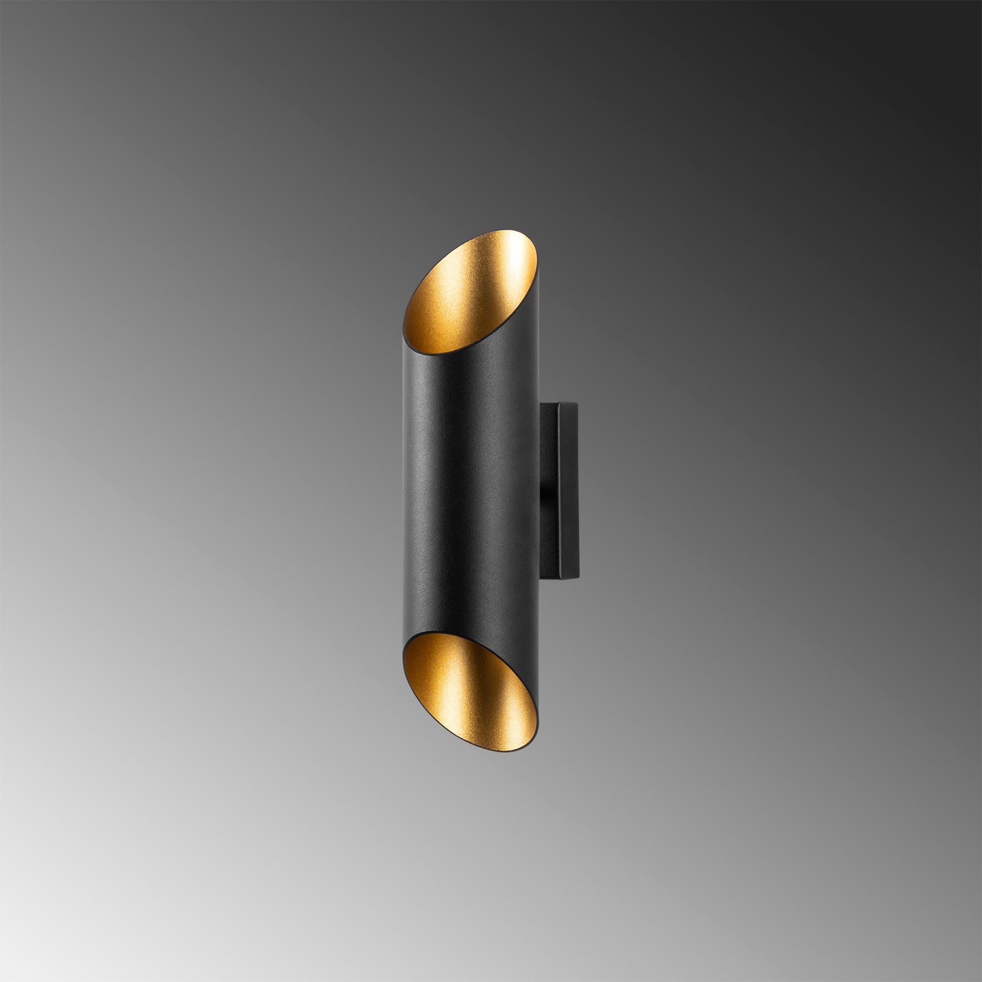 Cut wall lamp - black gold