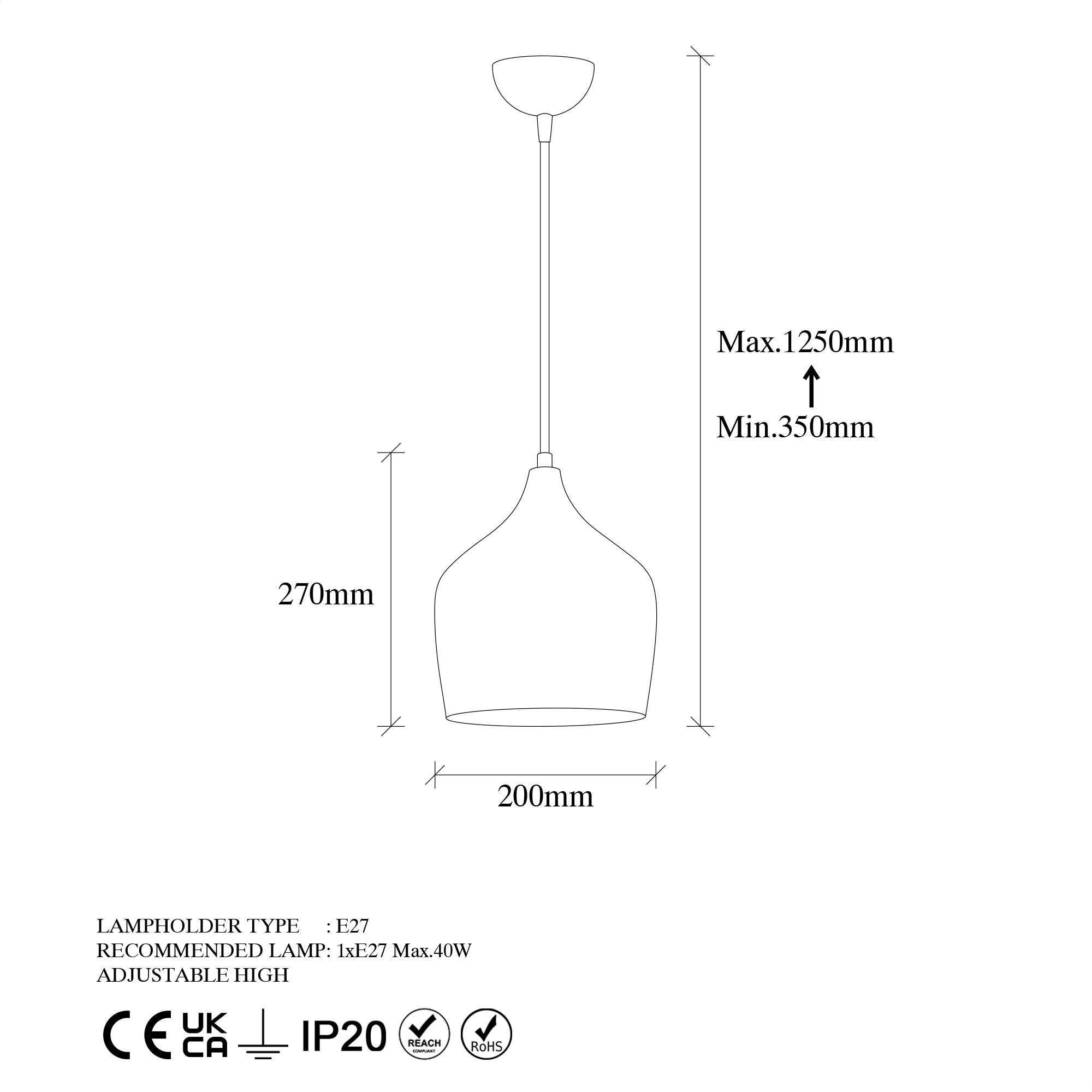 Murek pendant lamp - multi -colored