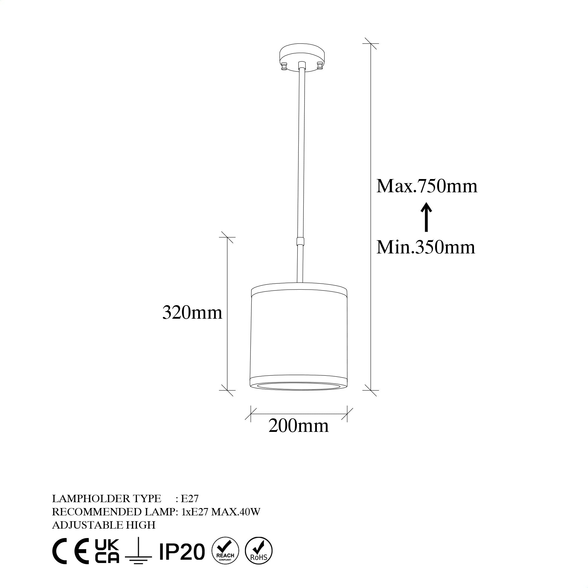 Way Pendellampe - Vintage