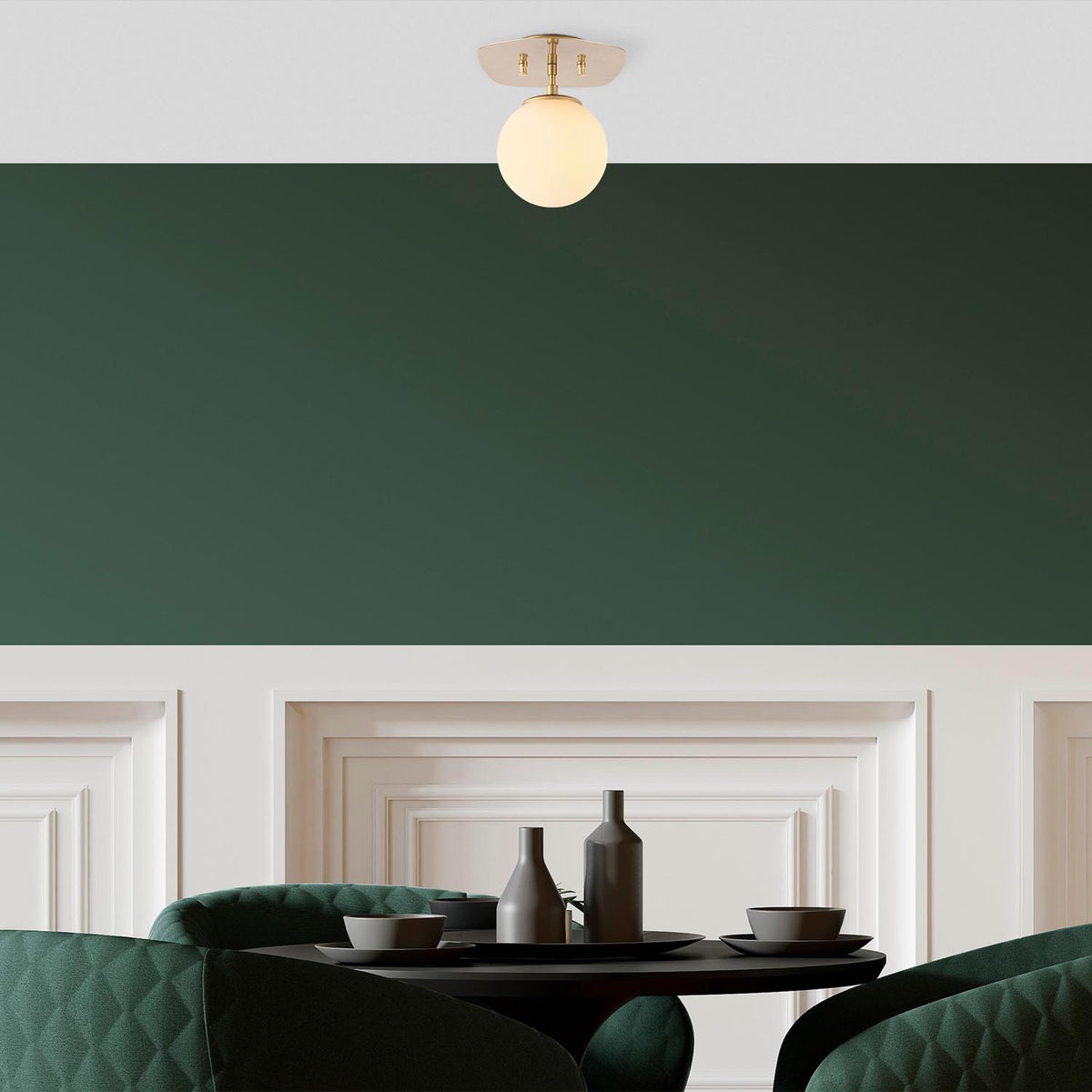 Well Deckenlampe - Gold in Gold präsentiert im Onlineshop von KAQTU Design AG. Deckenleuchte ist von Opviq