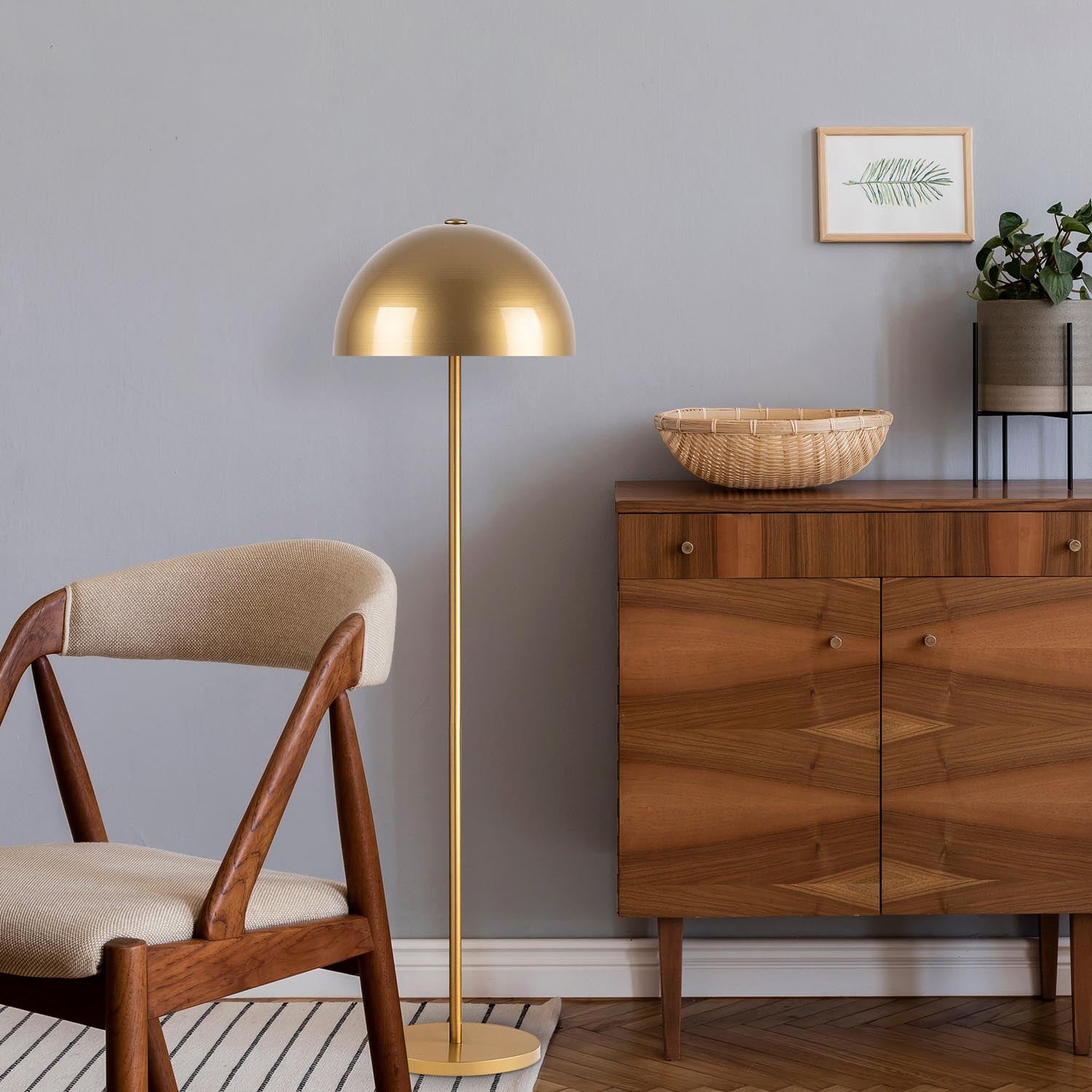 Mixed floor lamp - gold