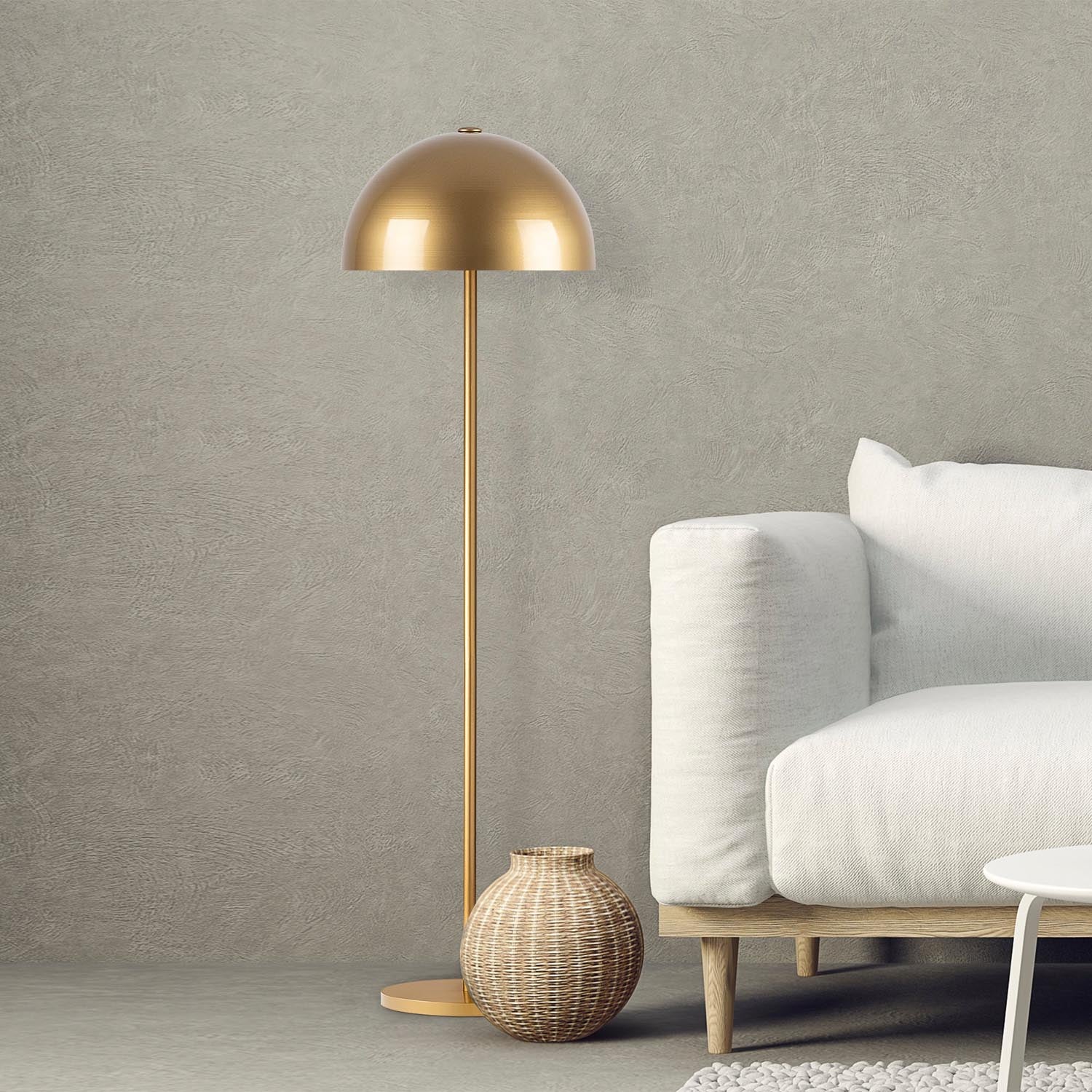 Mixed floor lamp - gold