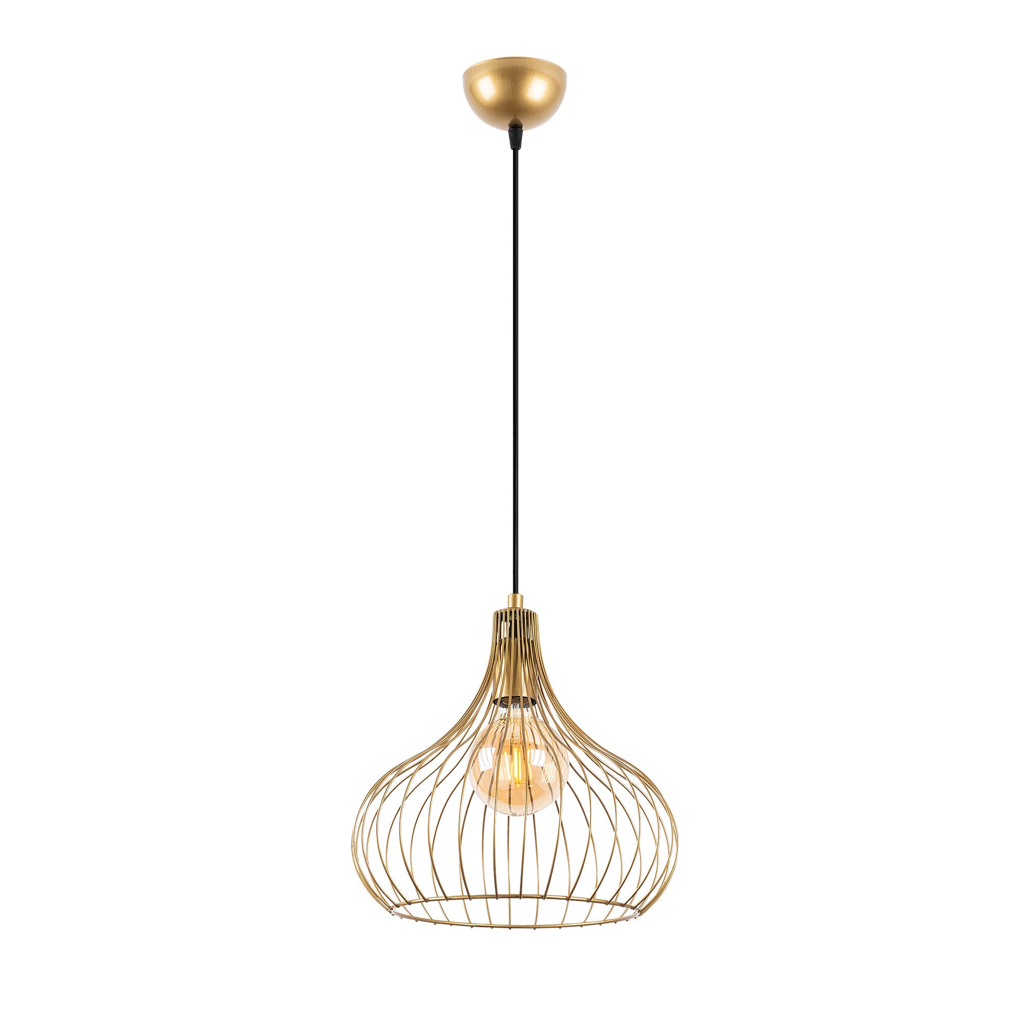 Teldamla - 11920 in Glänzendes Gold präsentiert im Onlineshop von KAQTU Design AG. Pendelleuchte ist von Opviq