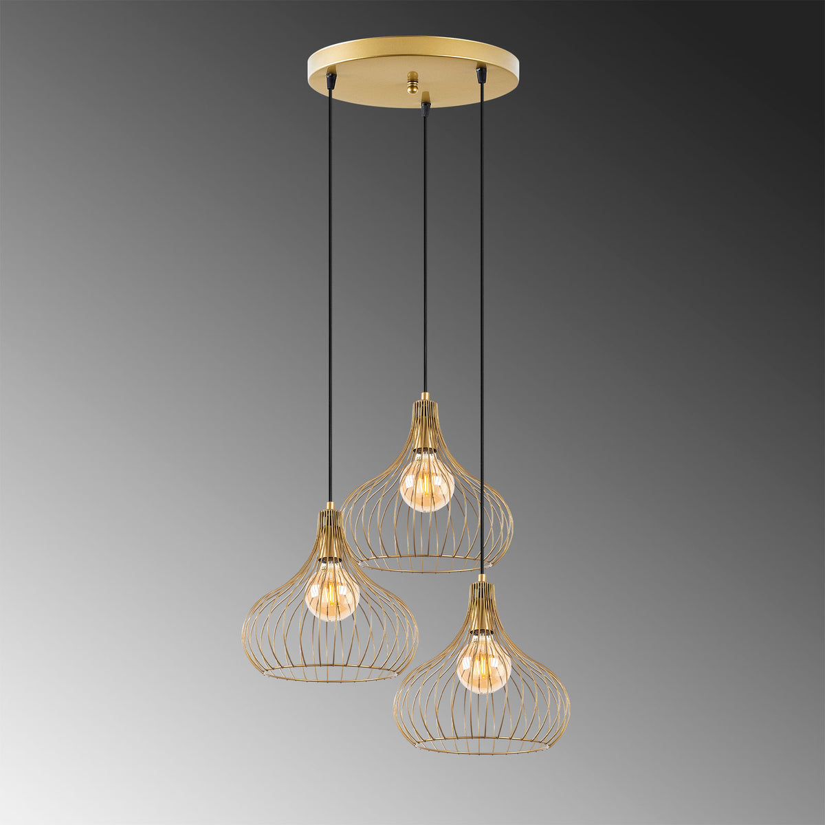 Teldamla Pendellampe - Glänzendes Gold in Glänzendes Gold präsentiert im Onlineshop von KAQTU Design AG. Pendelleuchte ist von Opviq