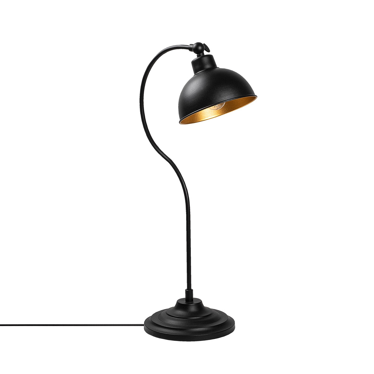 Konika Tischleuchte - Schwarz Gold in Schwarz Gold präsentiert im Onlineshop von KAQTU Design AG. Tischleuchte ist von Opviq