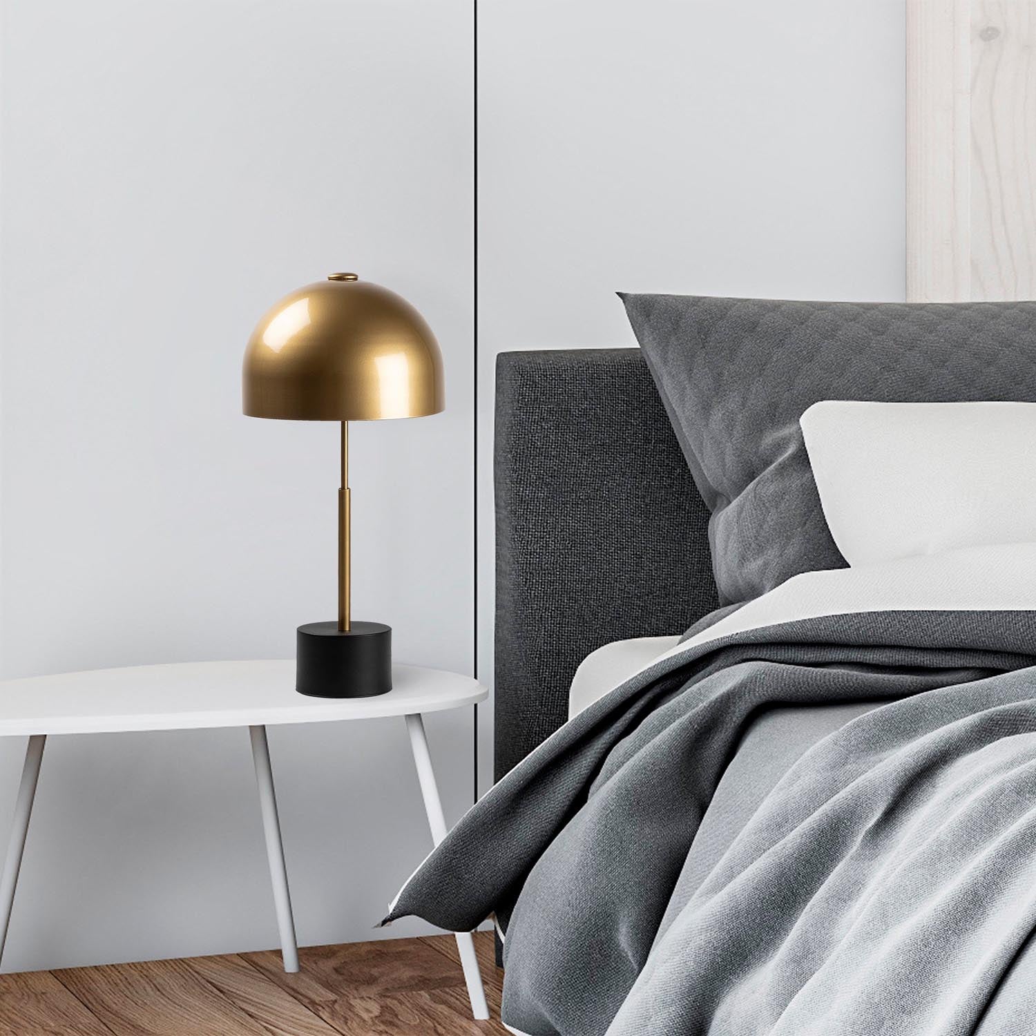 Mixed table lamp - black antique