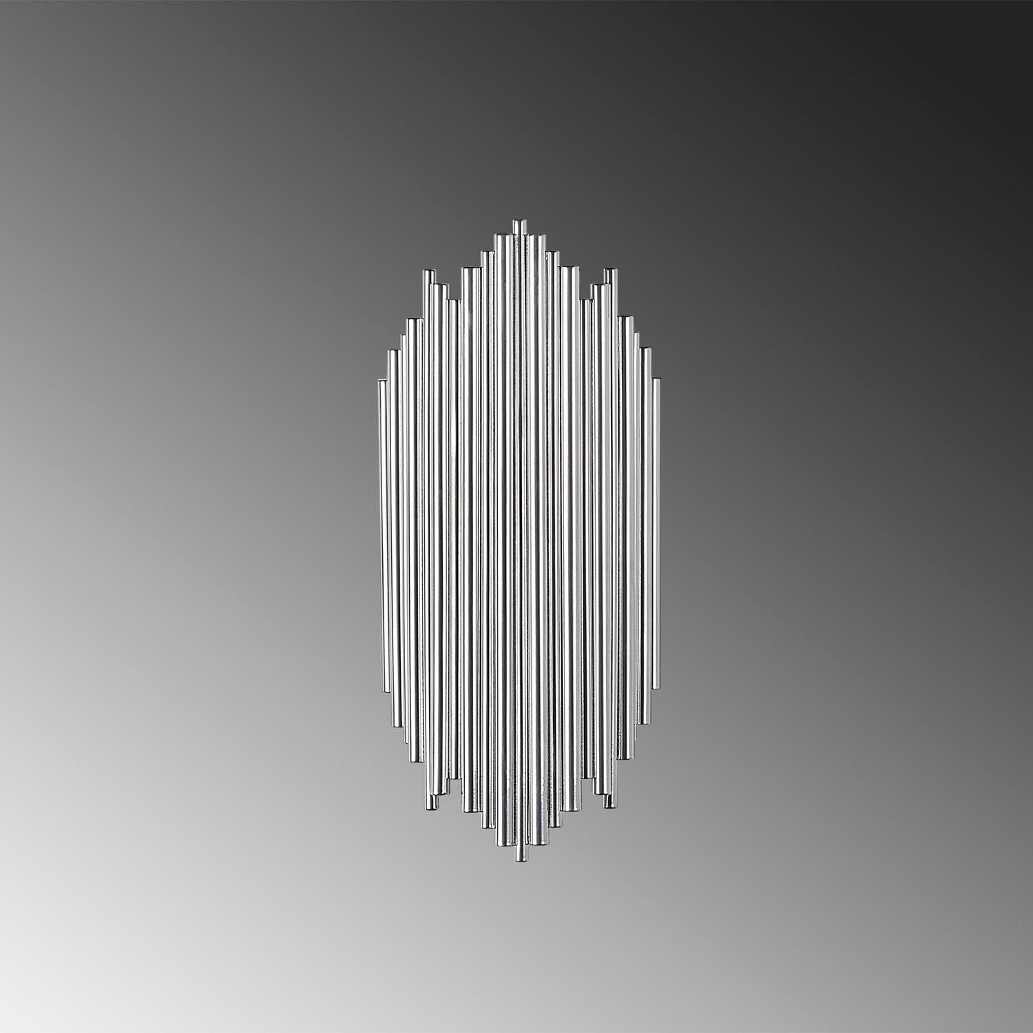 Verleihen Sie Ihrem Zuhause mit der Kara Wandleuchte von Opviq einen Hauch von Eleganz. Ihr modernes Chromdesign schafft eine warme, einladende Stimmung.