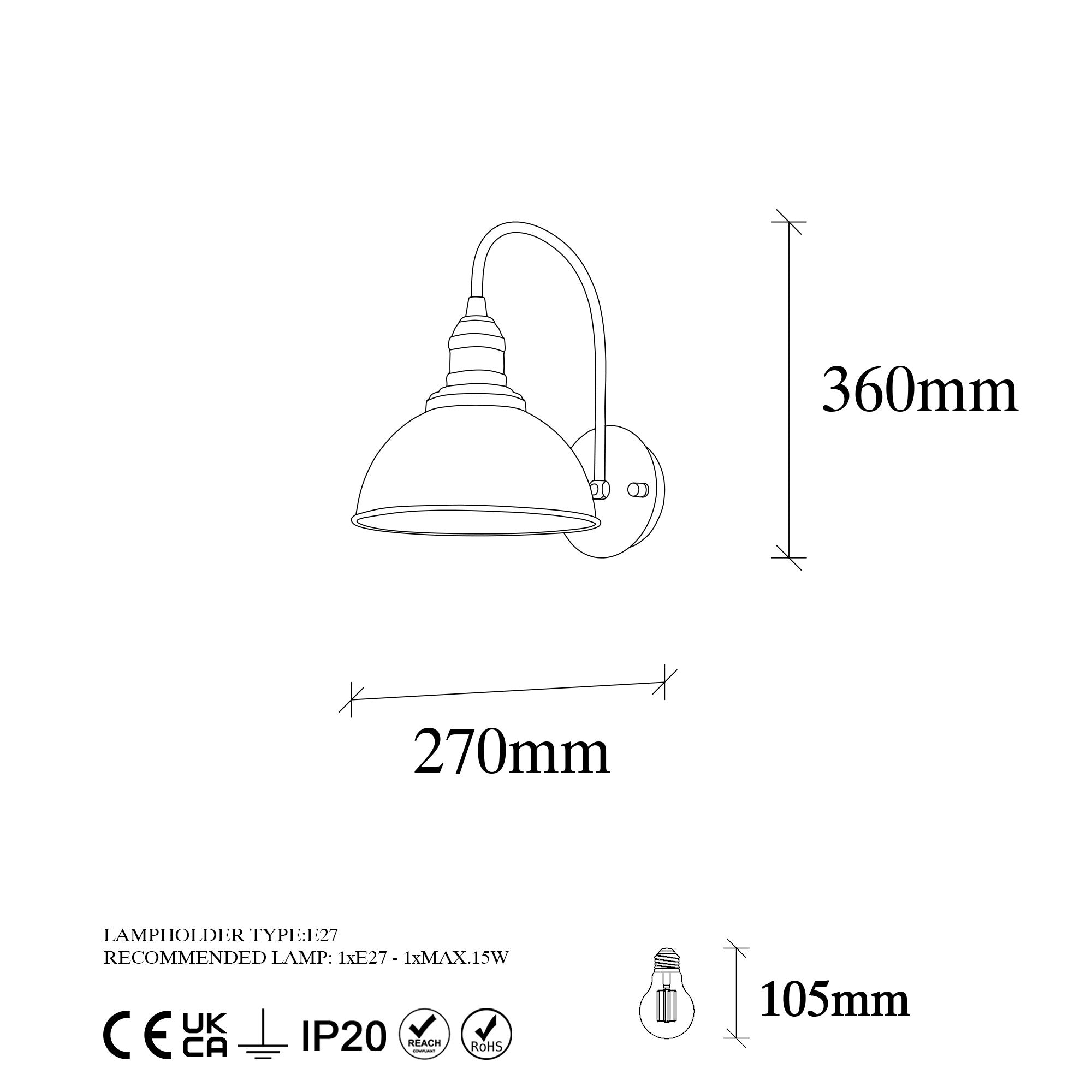 Varzan Wandleuchte - Vintage