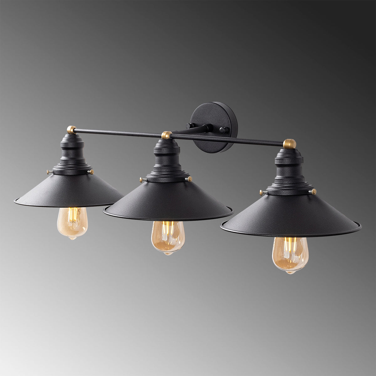 Conical Wandleuchte - Schwarz Antiquität in Schwarz Antiquität präsentiert im Onlineshop von KAQTU Design AG. Wandleuchte ist von Opviq