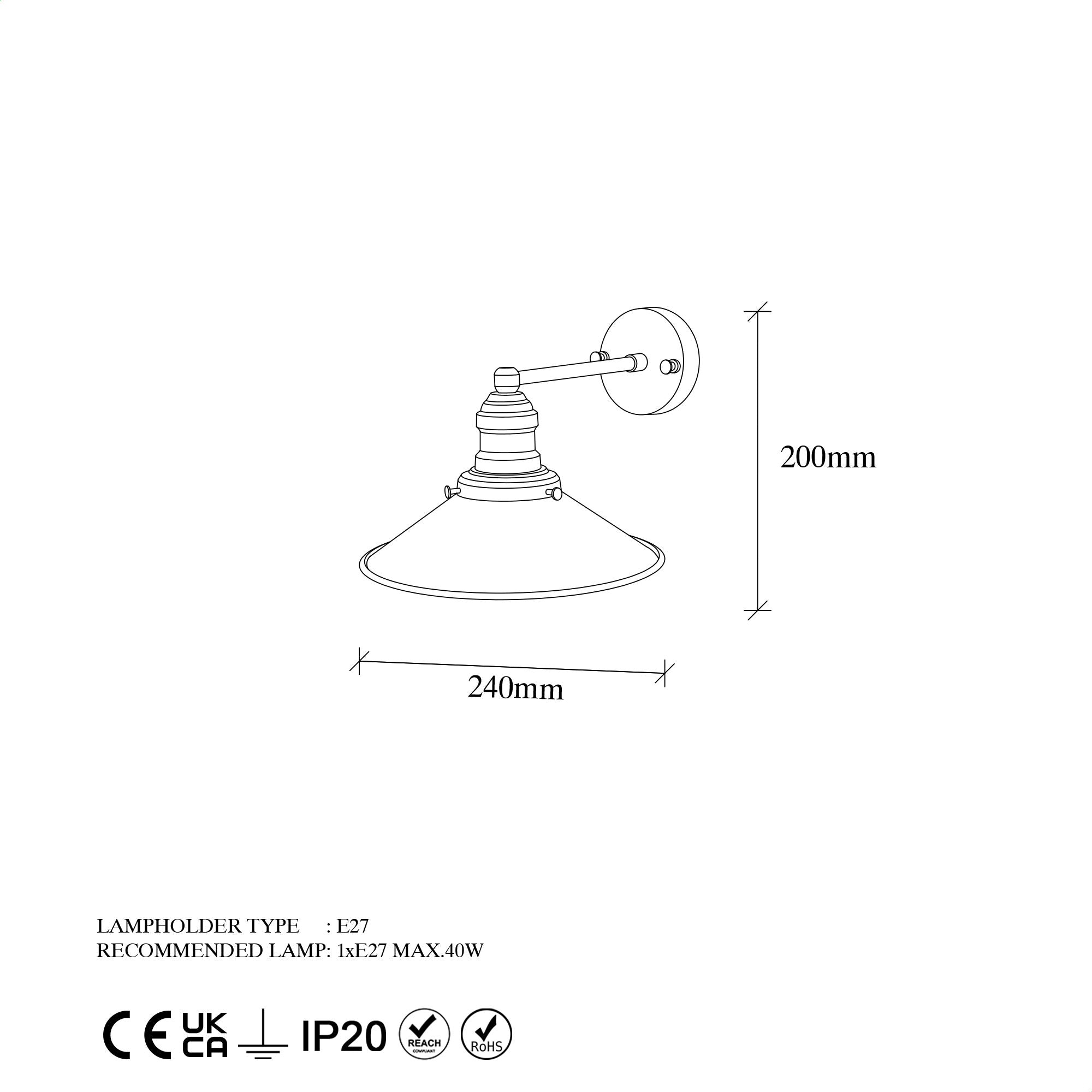 Stilvolle Conical Wandleuchte in Gold von Opviq: Setzen Sie Akzente in Ihrem Zuhause mit dieser eleganten Lampe, die für eine einladende Atmosphäre sorgt.