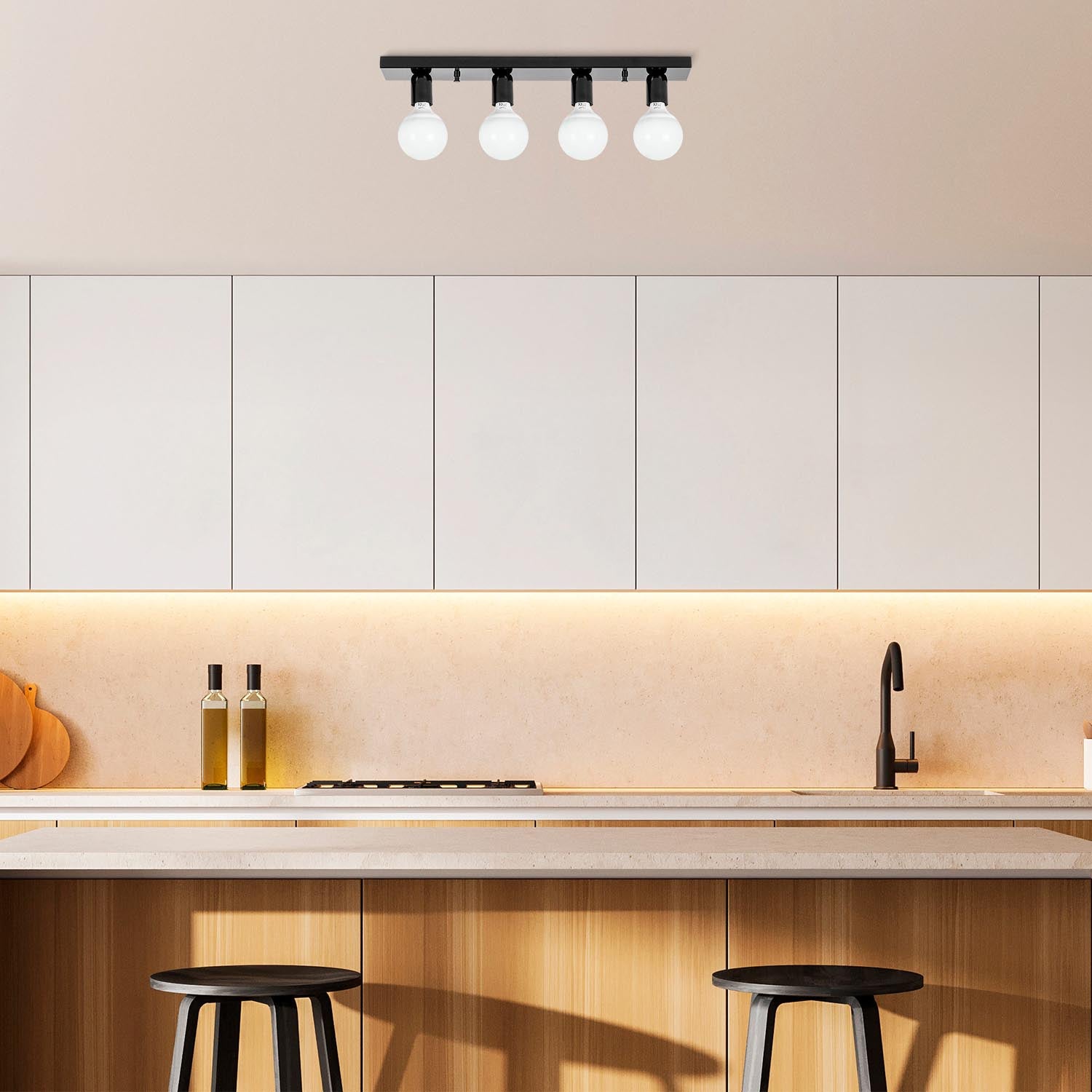 Elegante Mirro Deckenleuchte in Schwarz-Weiß von Opviq. Perfekte Kombination aus modernem Design und stilvoller Beleuchtung für jeden Raum.