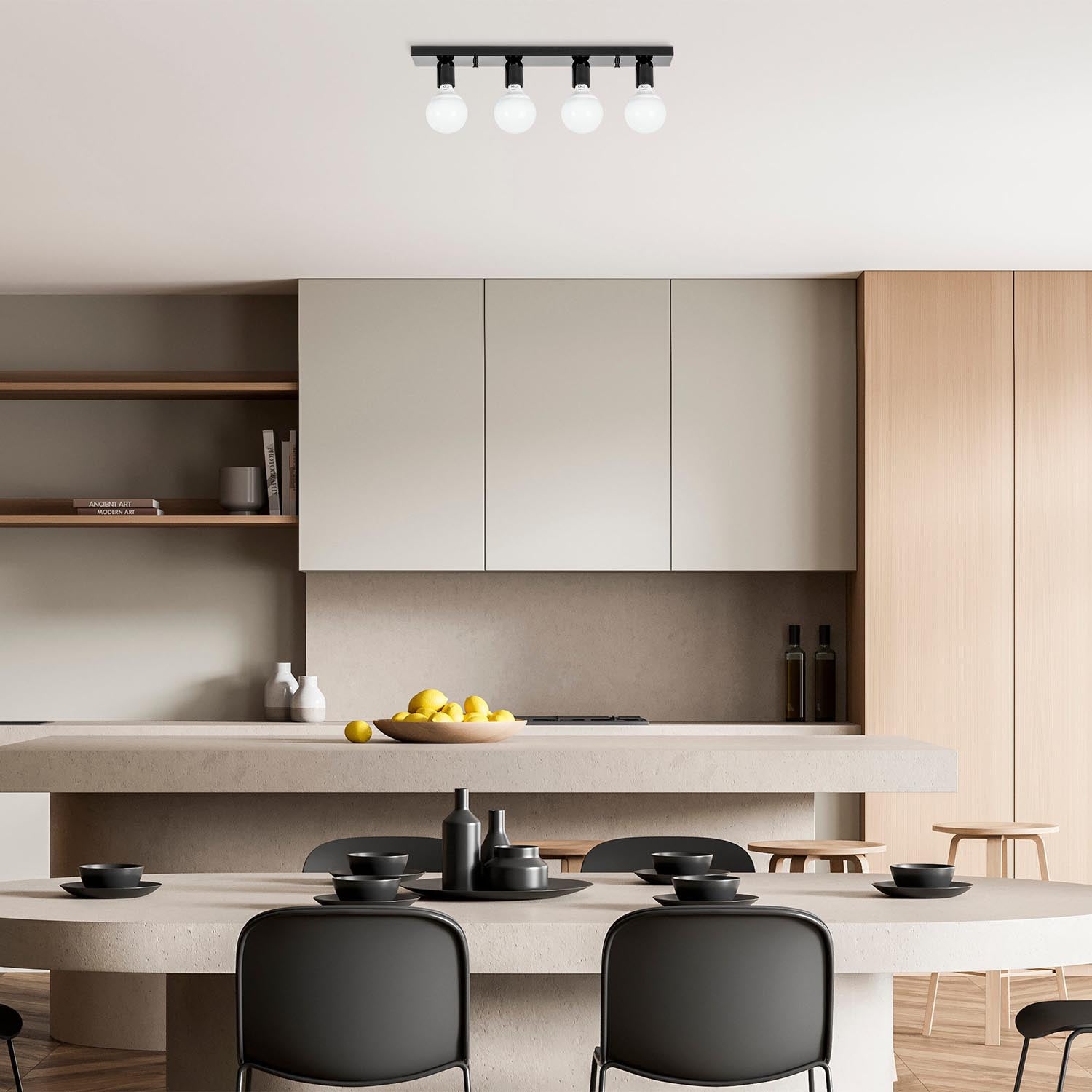 Stilvolle Mirro Deckenleuchte in Schwarz-Weiß von Opviq. Verleihen Sie Ihrem Raum mit diesem eleganten Kronleuchter einen modernen Akzent.