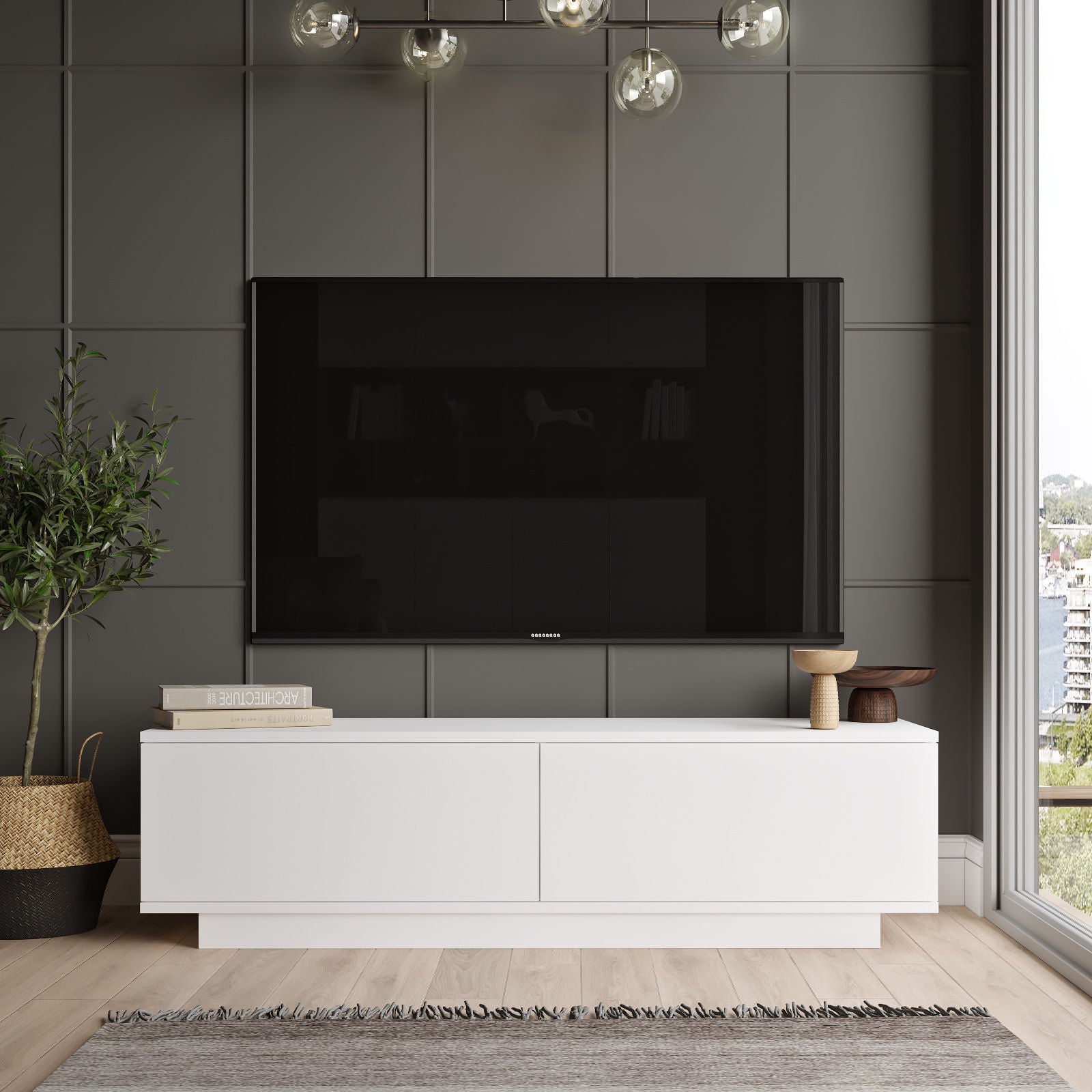 Entdecken Sie das elegante Fn1 Sideboard in Weiß von Hanah Home. Modernes Design, langlebige Materialien und viel Stauraum für Ihr Wohnzimmer.