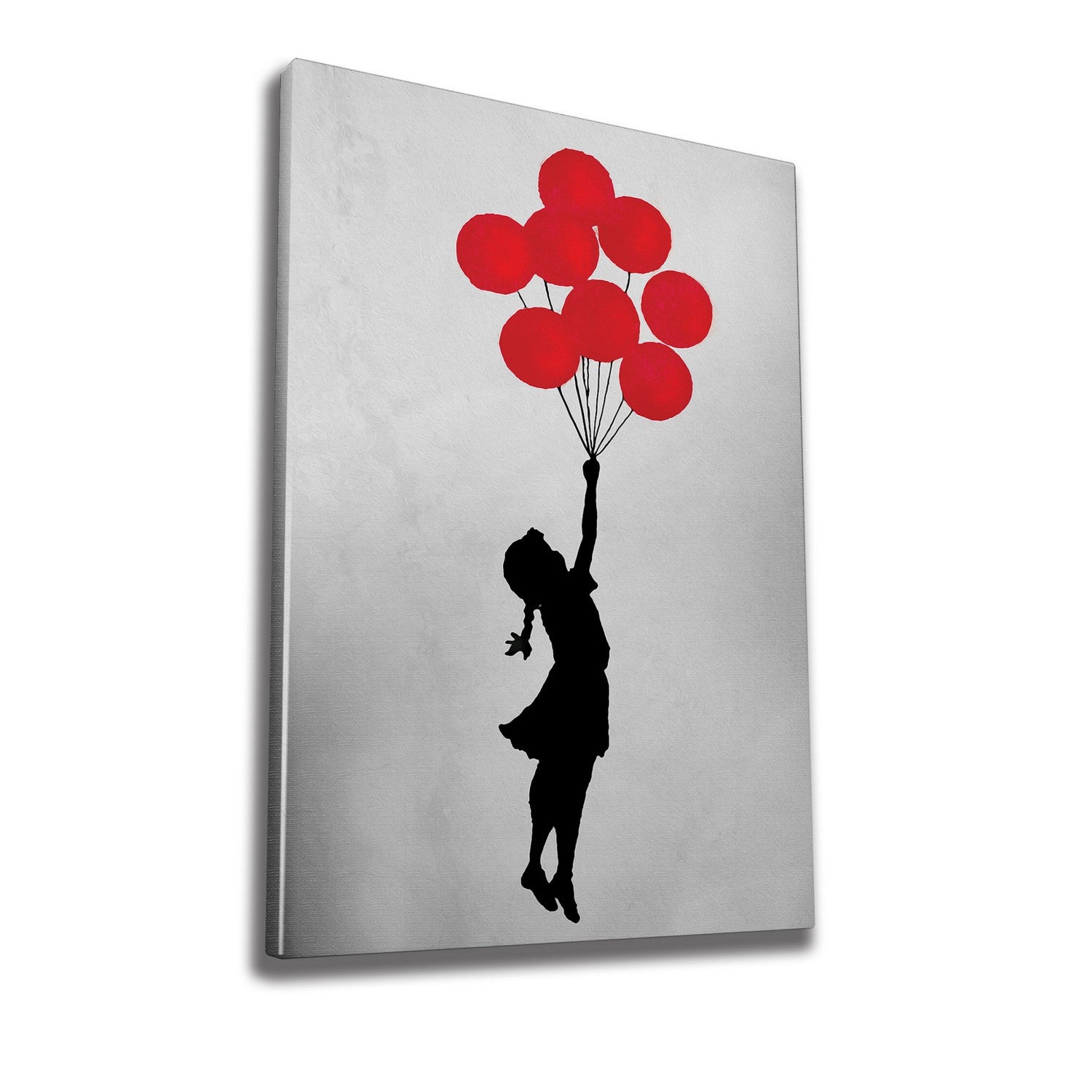 Entdecken Sie das WY63 Leinwandbild "Fliegendes Ballon Mädchen" von Banksy. Ein faszinierendes Kunstwerk, das Hoffnung und Freiheit verkörpert und jeden Raum bereichert.