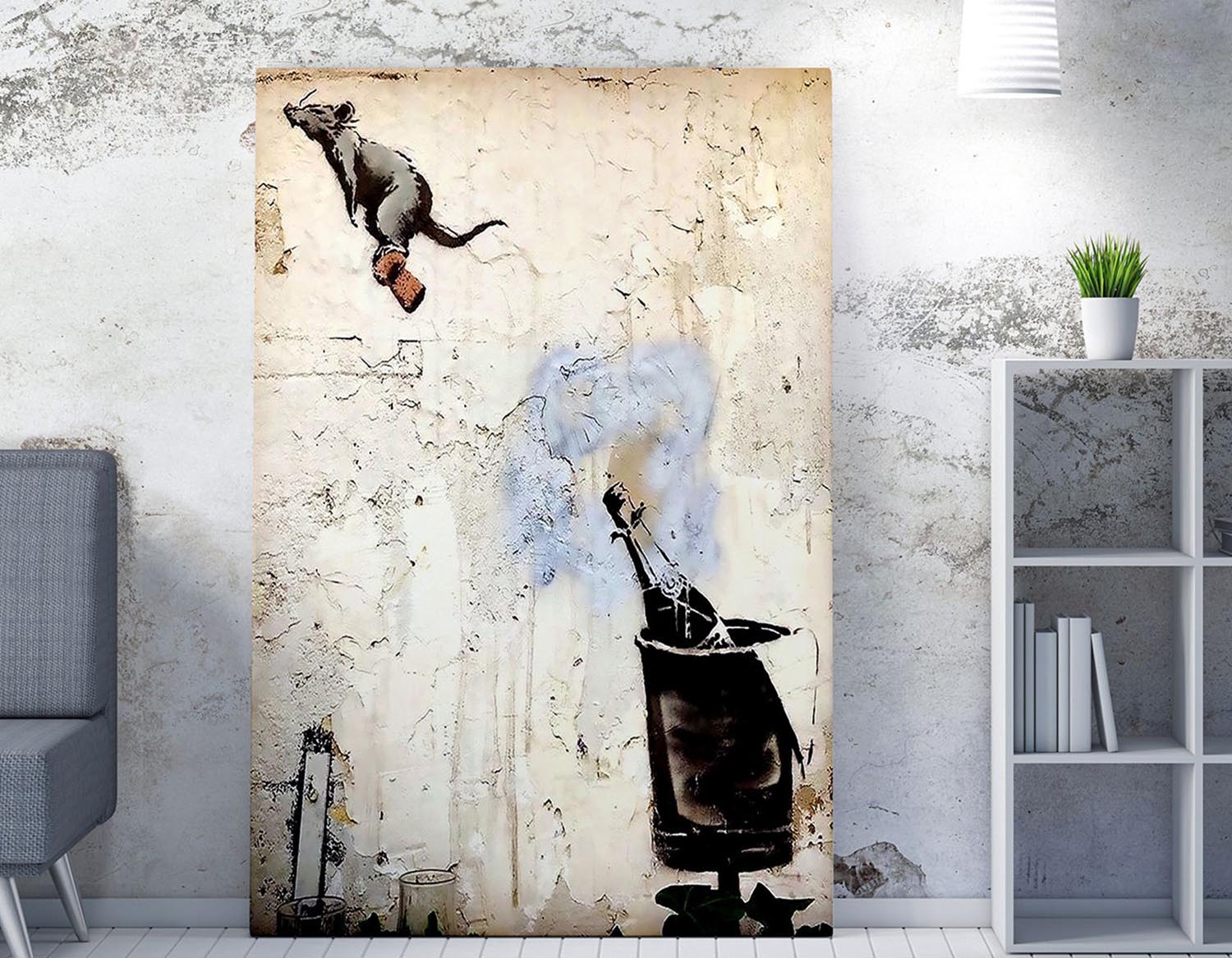 Entdecken Sie das beeindruckende gerahmte Leinwandgemälde WY117 (70 x 100) von Wallity. Ein emotionales Kunstwerk, das jeden Raum verzaubert.