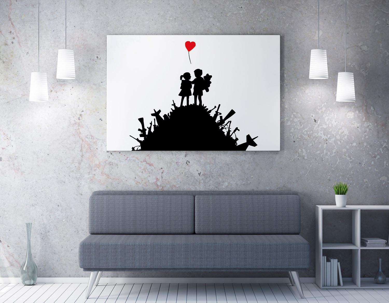 Verleihen Sie Ihrem Raum mit dem gerahmten Kunstwerk WY140 (70 x 100) von Wallity einen Hauch von Eleganz und Inspiration.