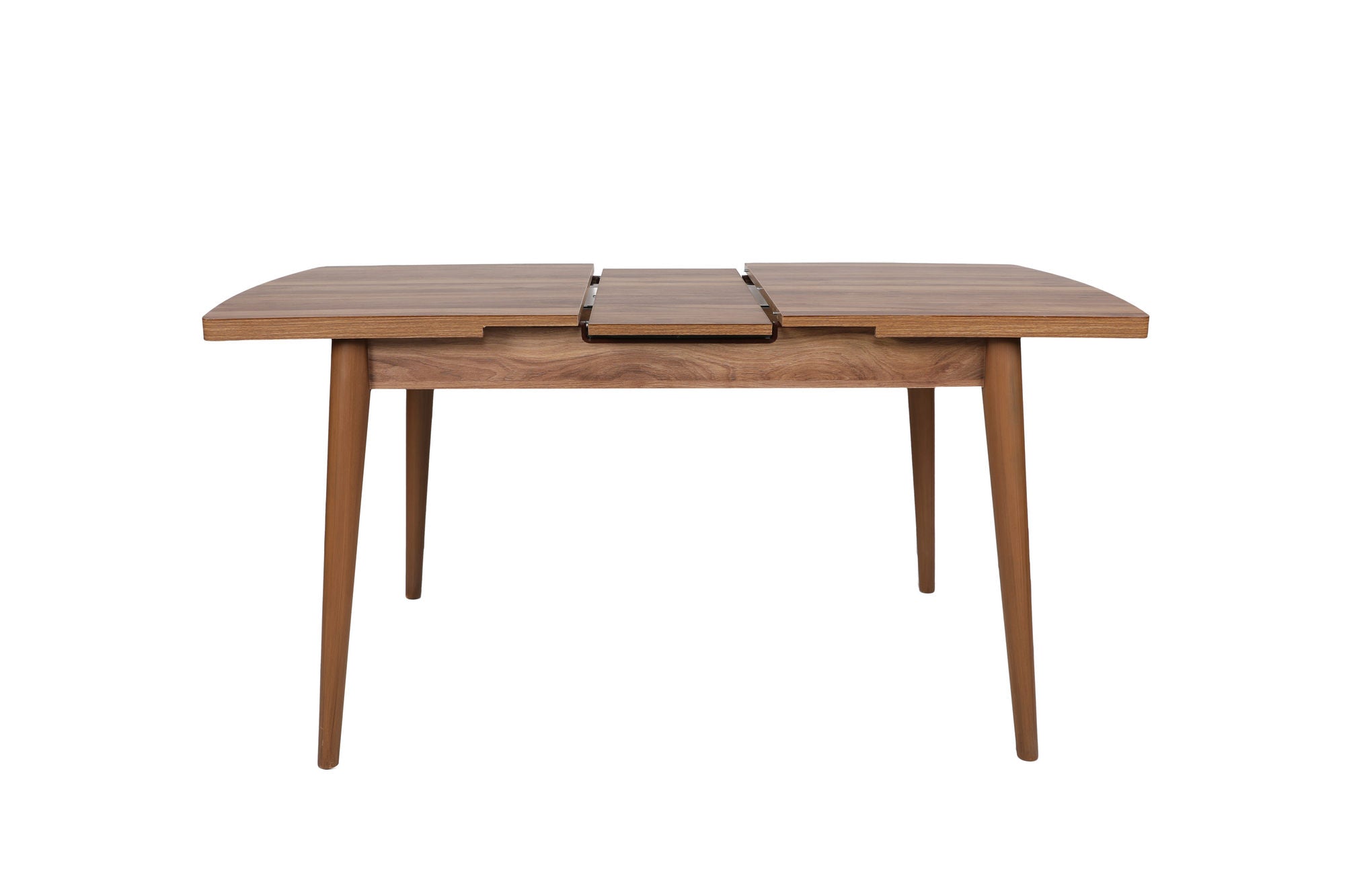 Entdecken Sie den Inci 1141 Esstisch in Walnuss – ein stilvoller, ausziehbarer Tisch, der Ihr Esszimmer in eine einladende Oase verwandelt.