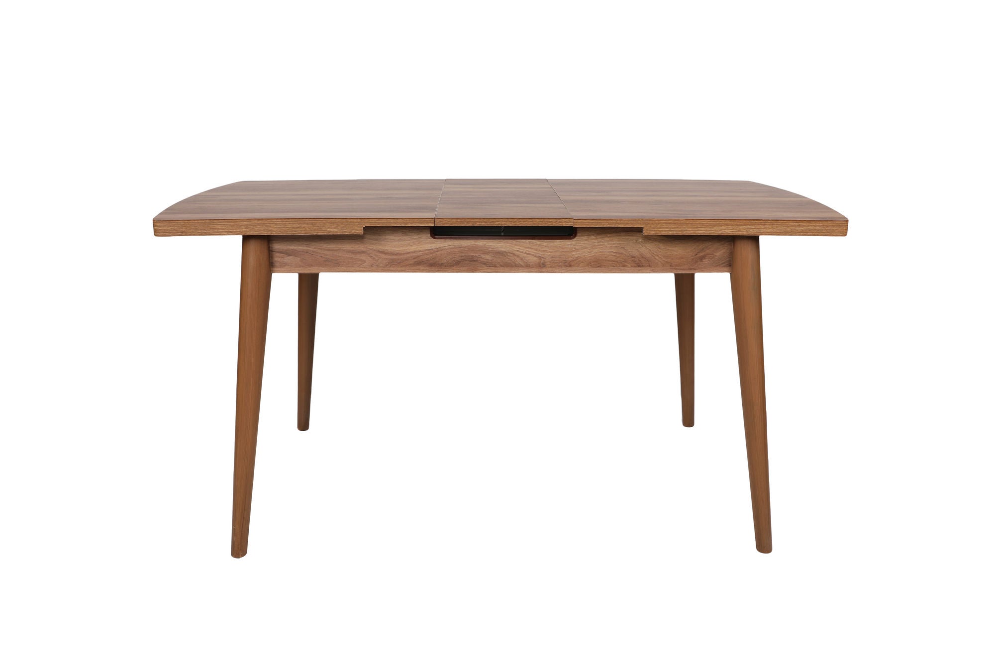 Erleben Sie den Inci 1141 Esstisch in Walnuss – ein eleganter, ausziehbarer Tisch, der Tradition und moderne Funktionalität vereint.