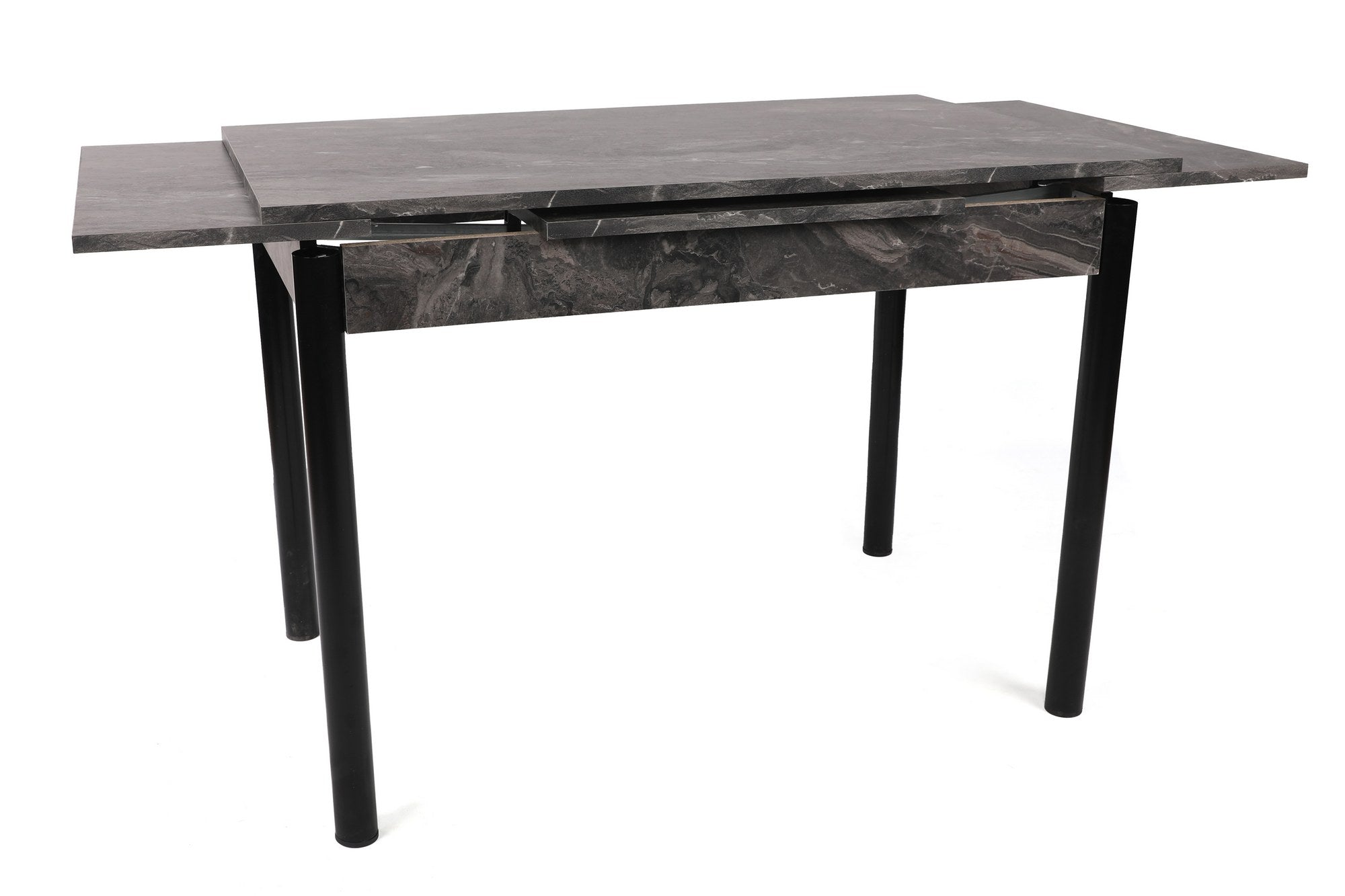 Entdecken Sie den stilvollen Polo Esstisch in Schwarz von Hanah Home. Ausziehbar, robust und ideal für gesellige Runden oder intime Dinner!