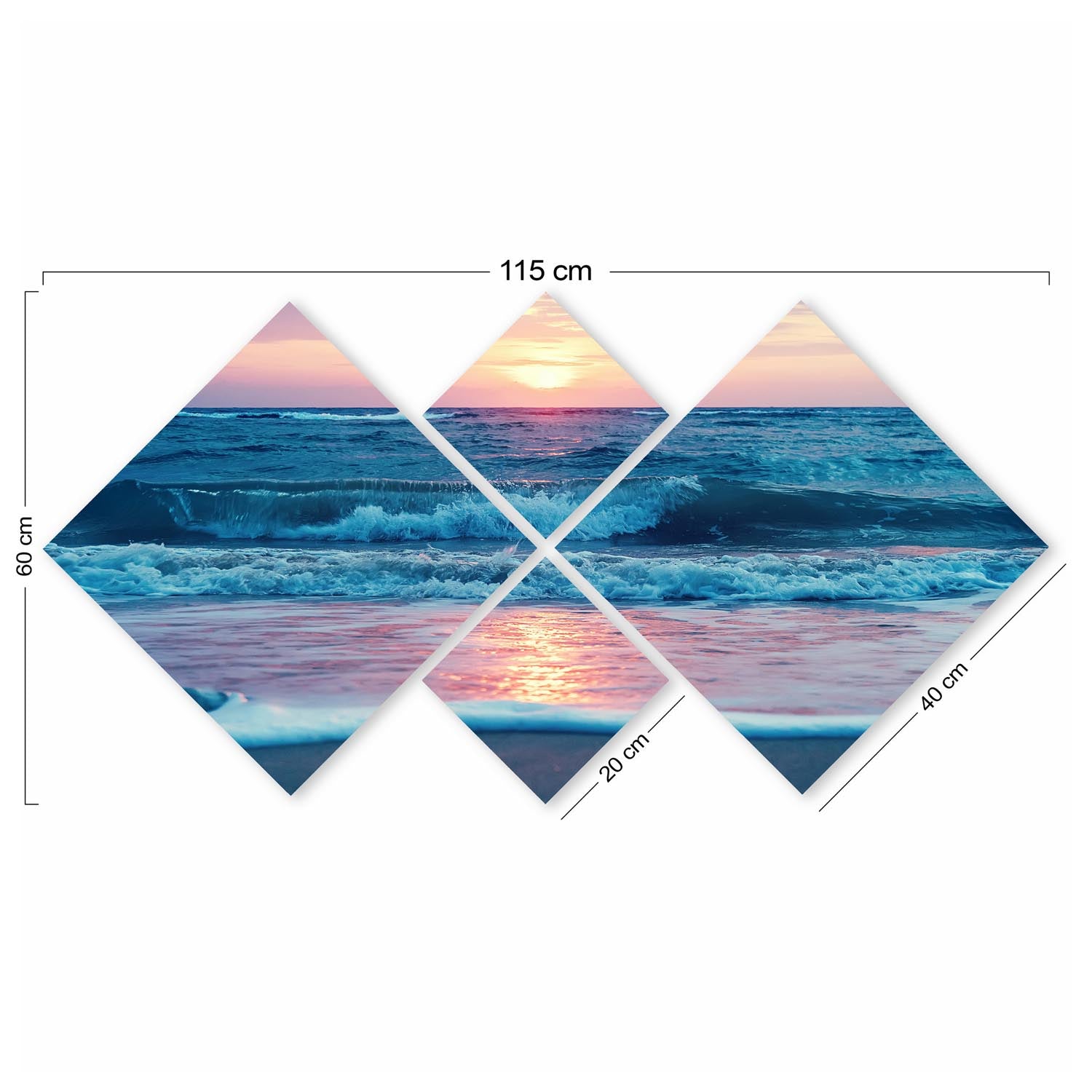 Entdecken Sie die mehrfarbige MDF-Malerei von Wallity! Dieses 4-teilige Set verwandelt jeden Raum mit lebendigen Farben und einfacher Anbringung.