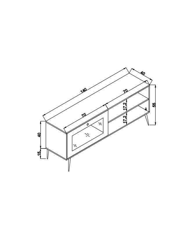Entdecken Sie das Hazeran 140 Sideboard von Hanah Home – ein elegantes Eichenmöbelstück, das Stil und funktionale Aufbewahrung harmonisch kombiniert!