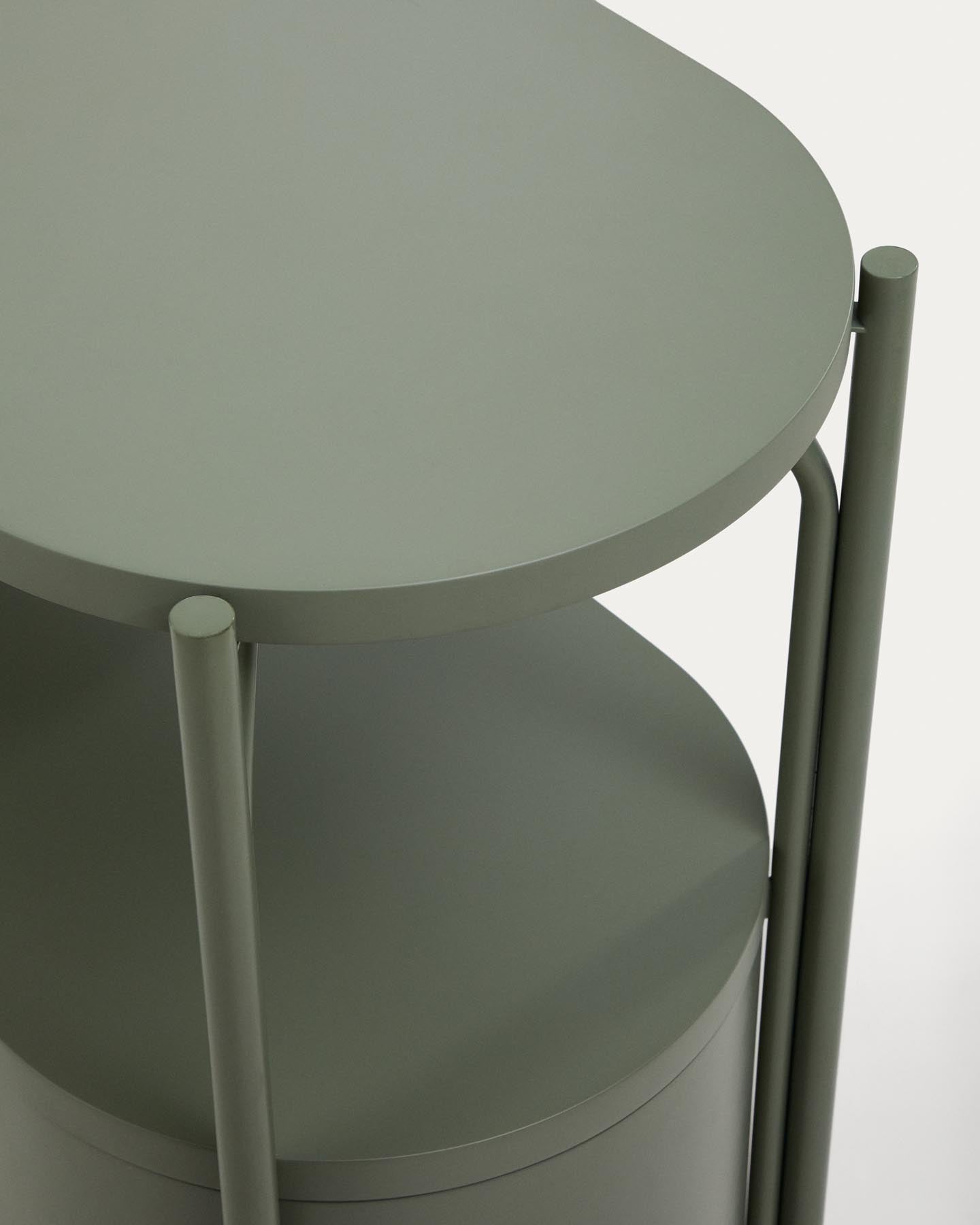 Badezimmermöbel Arely mit Stahlgestell und grün lackiertem MDF, 90 x 40 cm in Dunkelgrün präsentiert im Onlineshop von KAQTU Design AG. Badzubehör ist von Kave Home