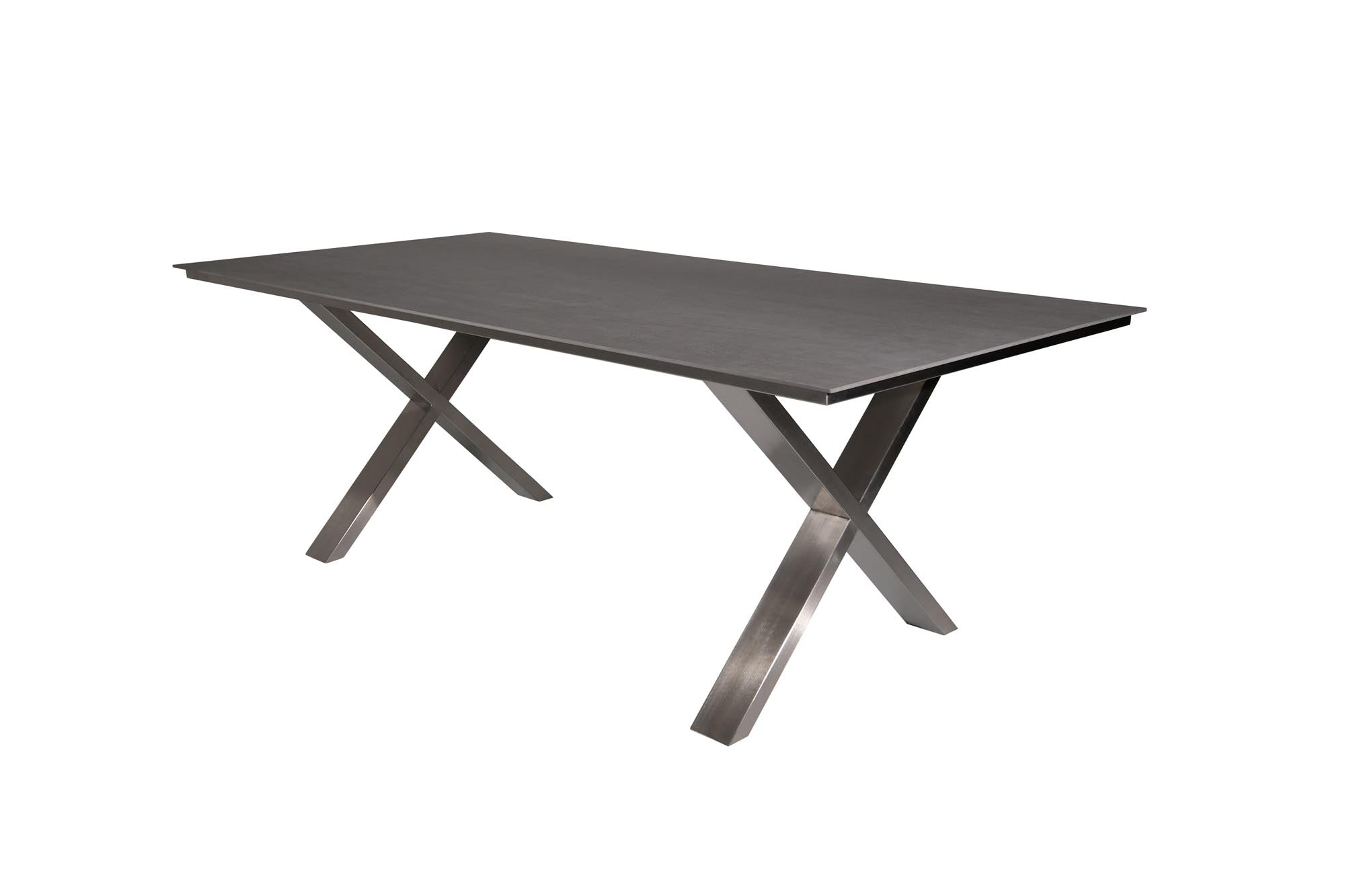 Gartentisch Monaco X-Form Keramikdekor in Anthrazit marmoriert präsentiert im Onlineshop von KAQTU Design AG. Gartentisch ist von Be Garden